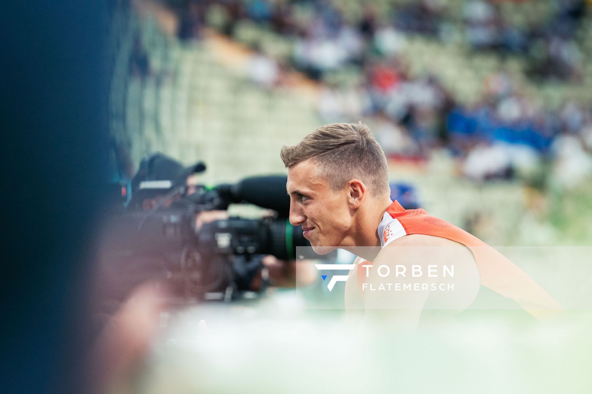 Simon Ehammer (SUI) am 15.08.2022 bei den Leichtathletik-Europameisterschaften in Muenchen