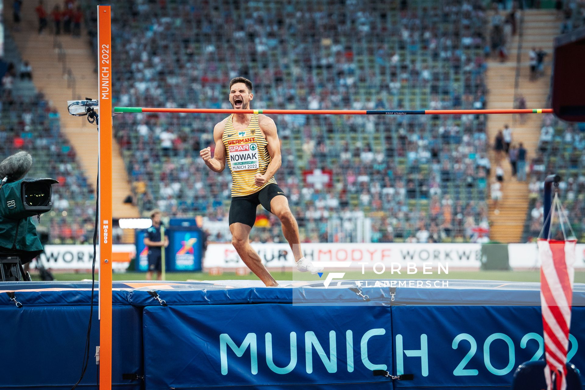 Tim Nowak (GER) am 15.08.2022 bei den Leichtathletik-Europameisterschaften in Muenchen