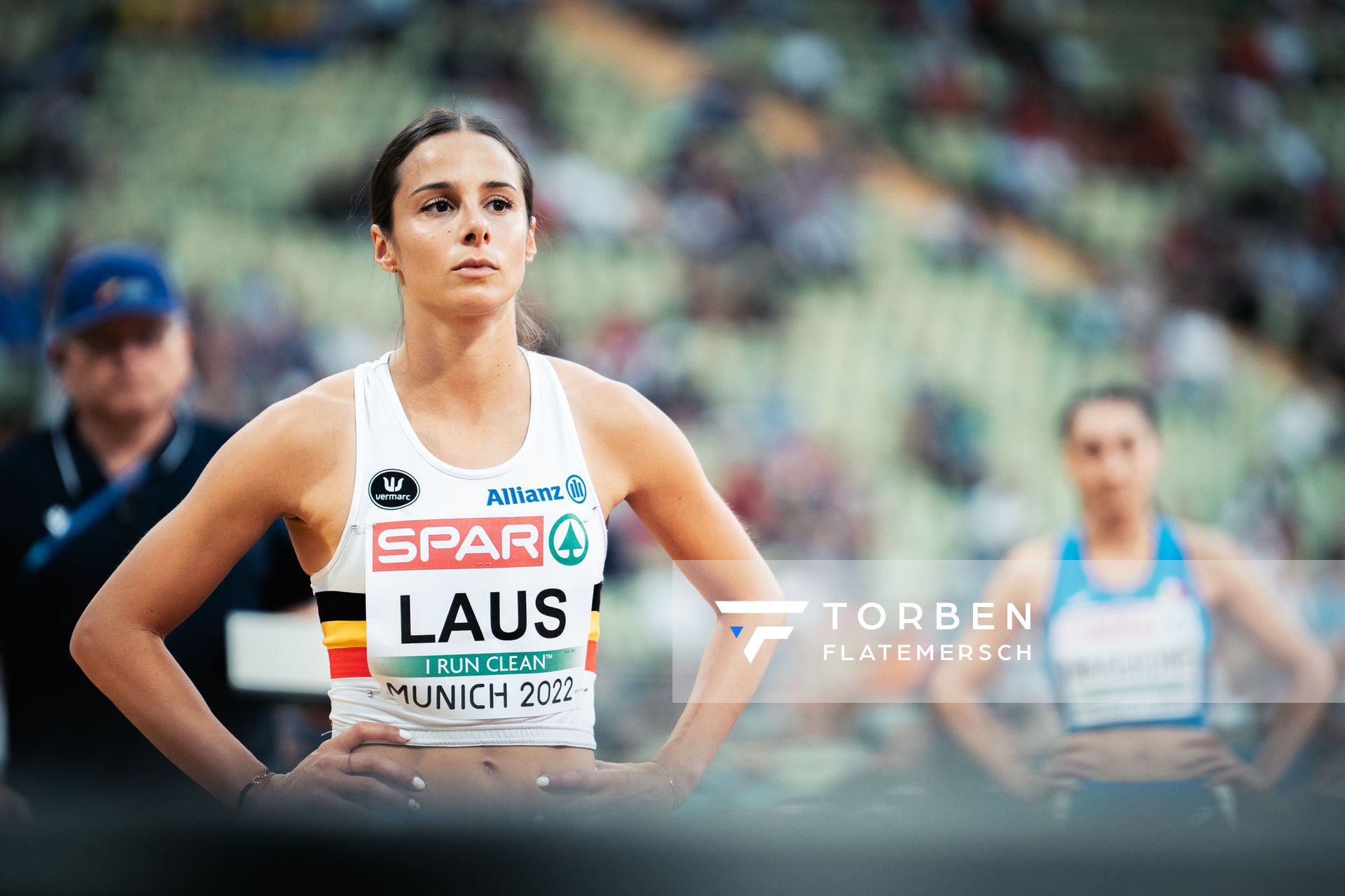 Camille Laus (BEL) am 15.08.2022 bei den Leichtathletik-Europameisterschaften in Muenchen