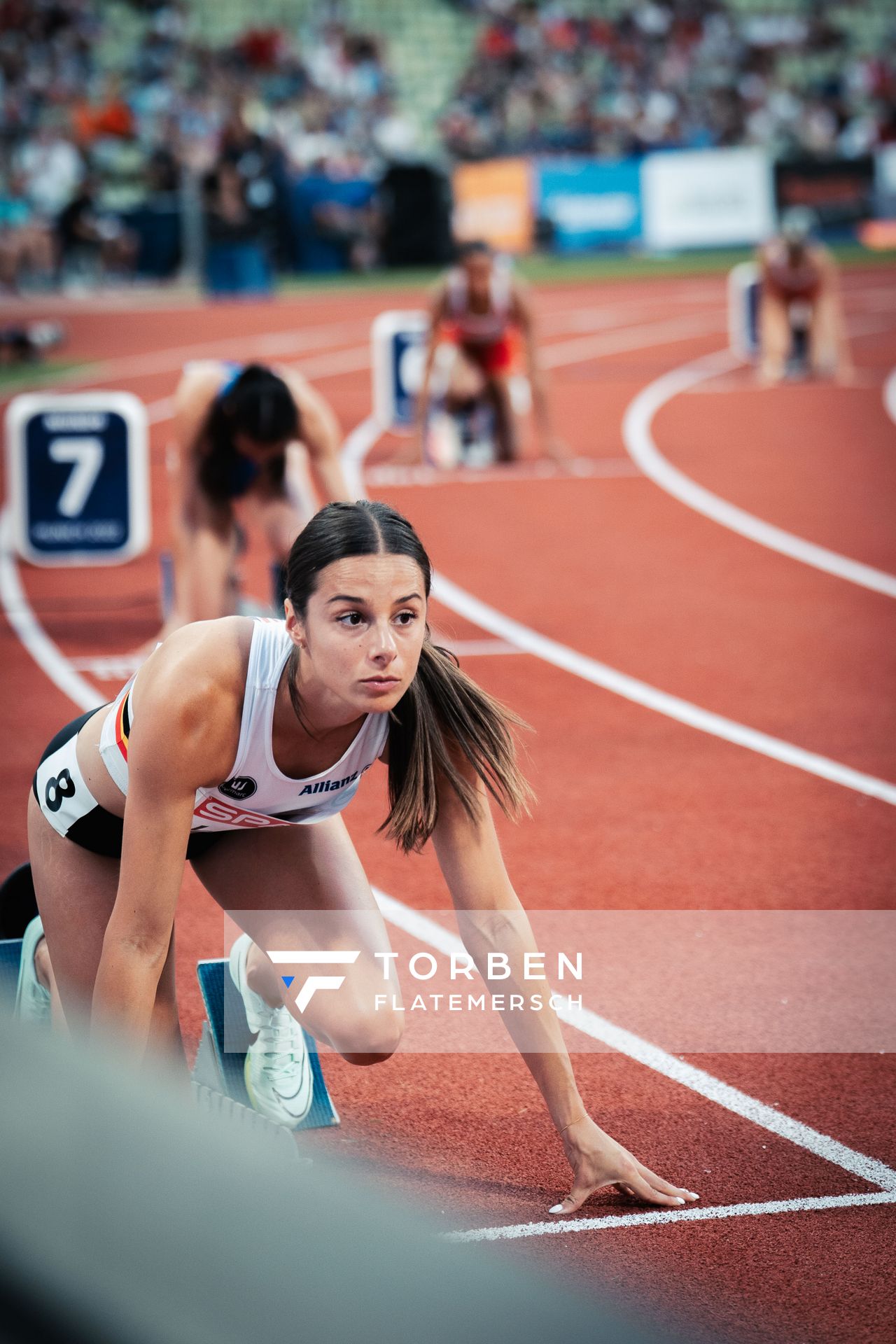 Camille Laus (BEL) am 15.08.2022 bei den Leichtathletik-Europameisterschaften in Muenchen