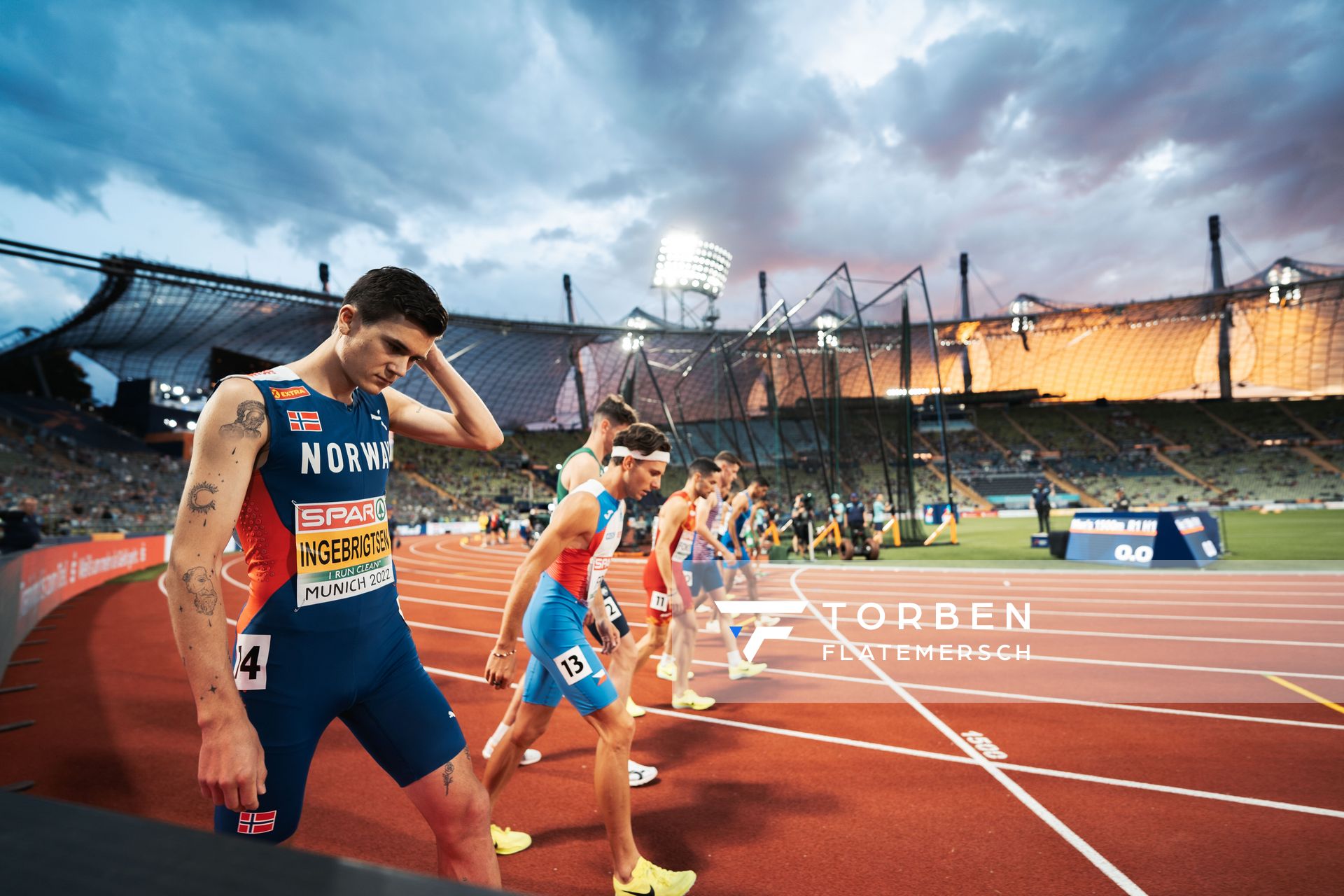 Jakob Ingebrigtsen (NOR) am 15.08.2022 bei den Leichtathletik-Europameisterschaften in Muenchen