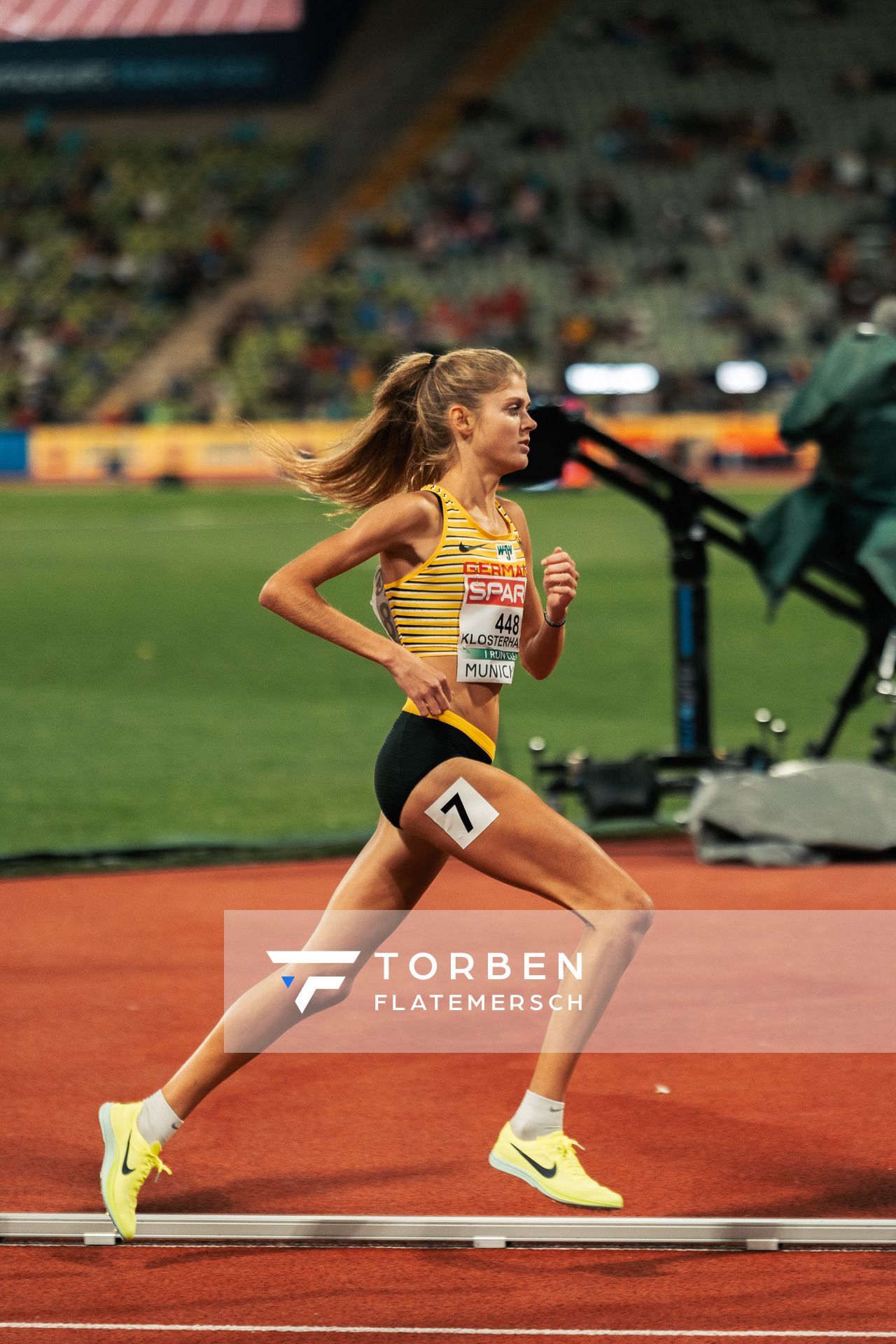 Konstanze Klosterhalfen (GER) ueber 10000m am 15.08.2022 bei den Leichtathletik-Europameisterschaften in Muenchen