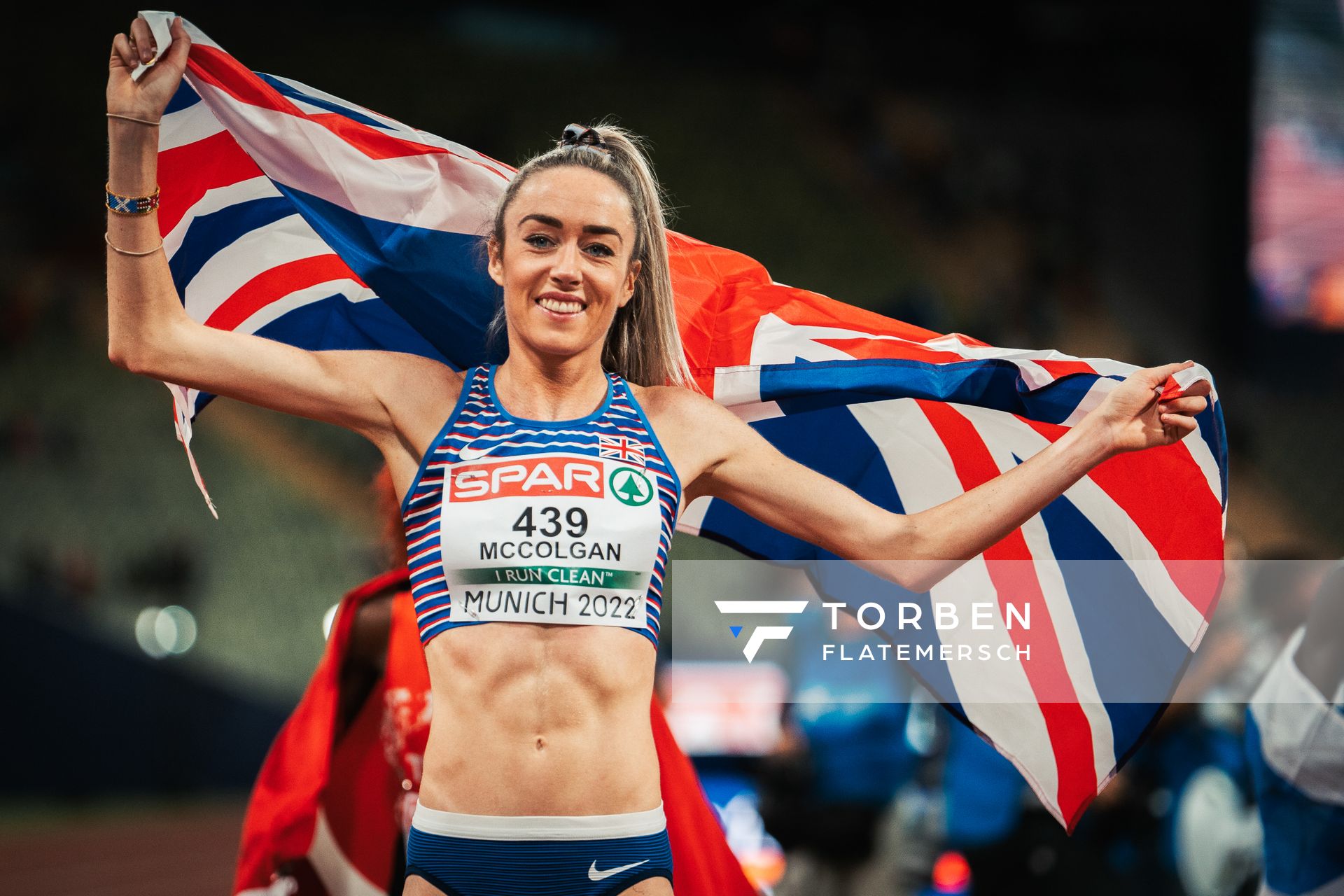 Eilish Mccolgan (GBR) am 15.08.2022 bei den Leichtathletik-Europameisterschaften in Muenchen