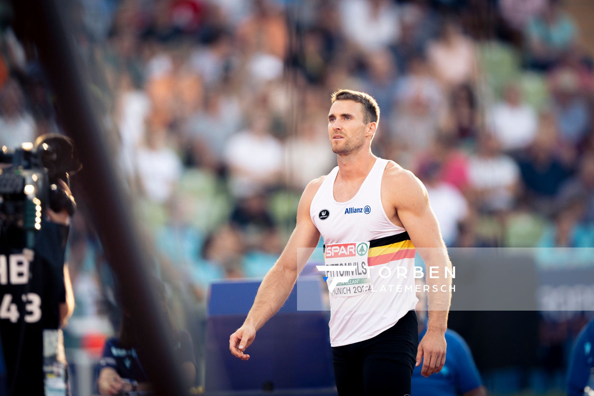 Niels Pittomvils (BEL) am 16.08.2022 bei den Leichtathletik-Europameisterschaften in Muenchen
