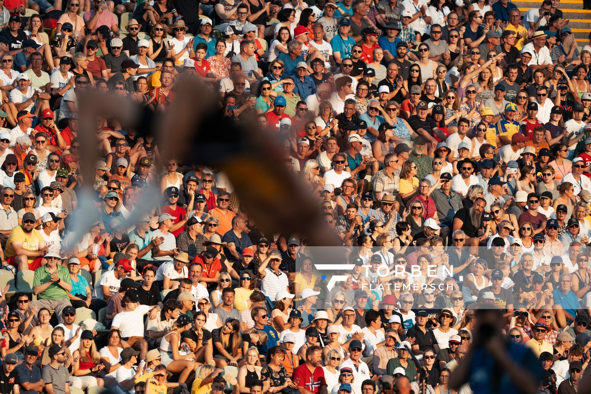 Zuschauer beim Hochsprung am 16.08.2022 bei den Leichtathletik-Europameisterschaften in Muenchen