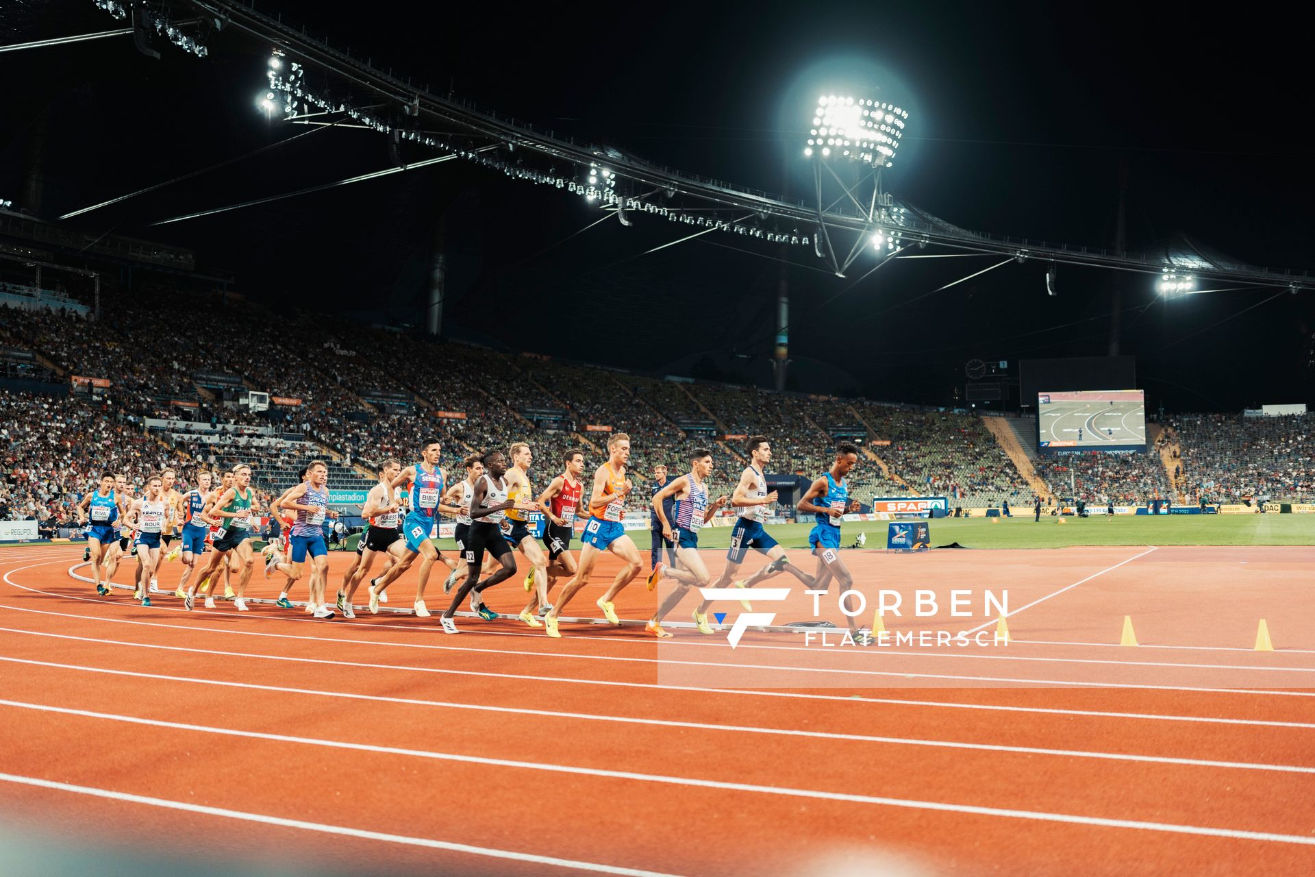 5000m Finale der Maenner am 16.08.2022 bei den Leichtathletik-Europameisterschaften in Muenchen