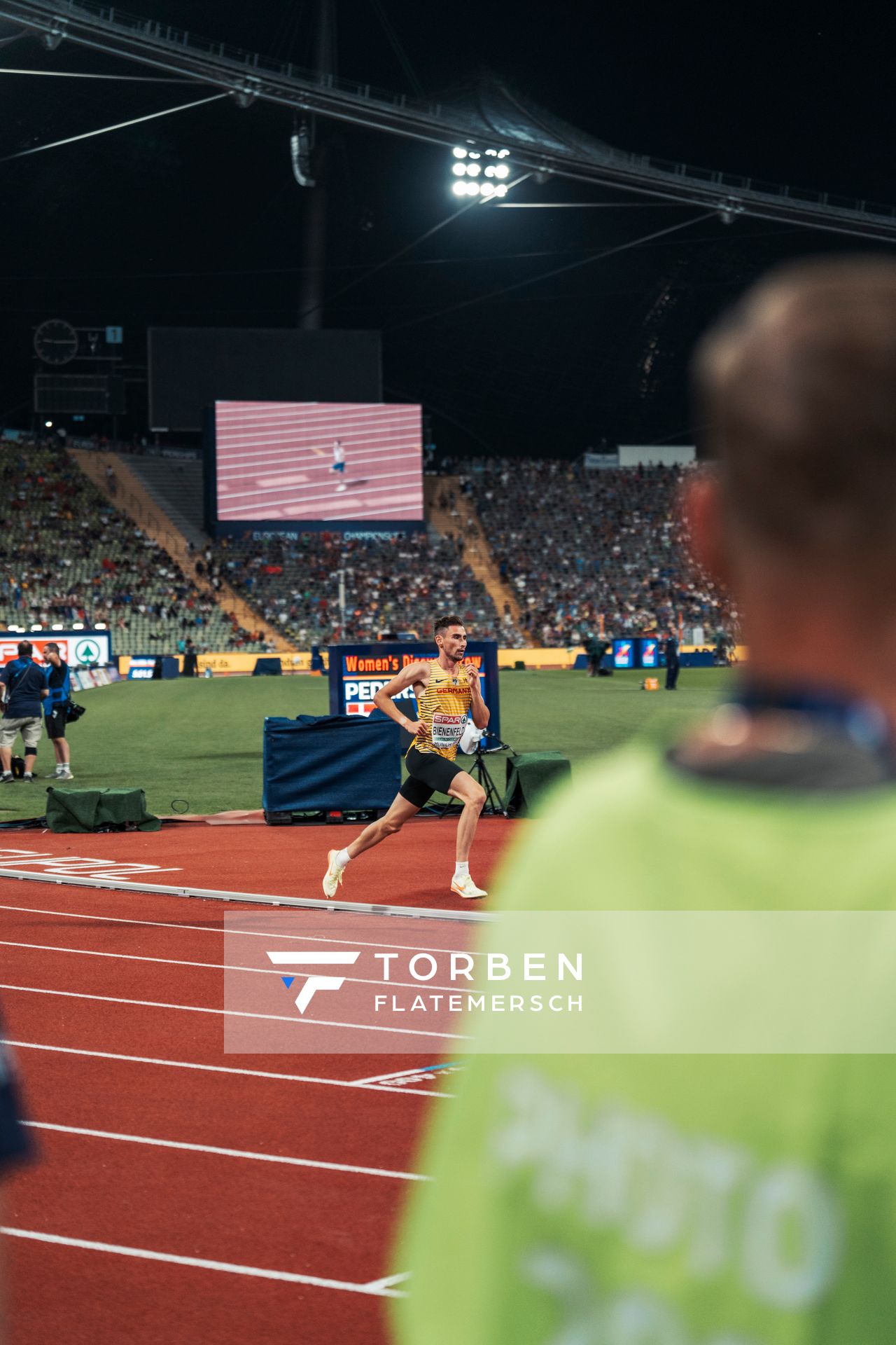 5000m Finale der Maenner mit Davor Aaron Bienenfeld (GER) am 16.08.2022 bei den Leichtathletik-Europameisterschaften in Muenchen