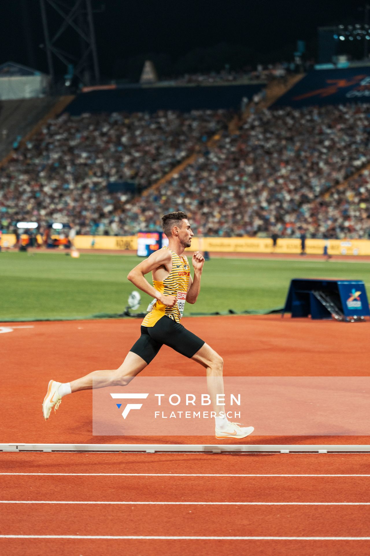 5000m Finale der Maenner mit Davor Aaron Bienenfeld (GER) am 16.08.2022 bei den Leichtathletik-Europameisterschaften in Muenchen