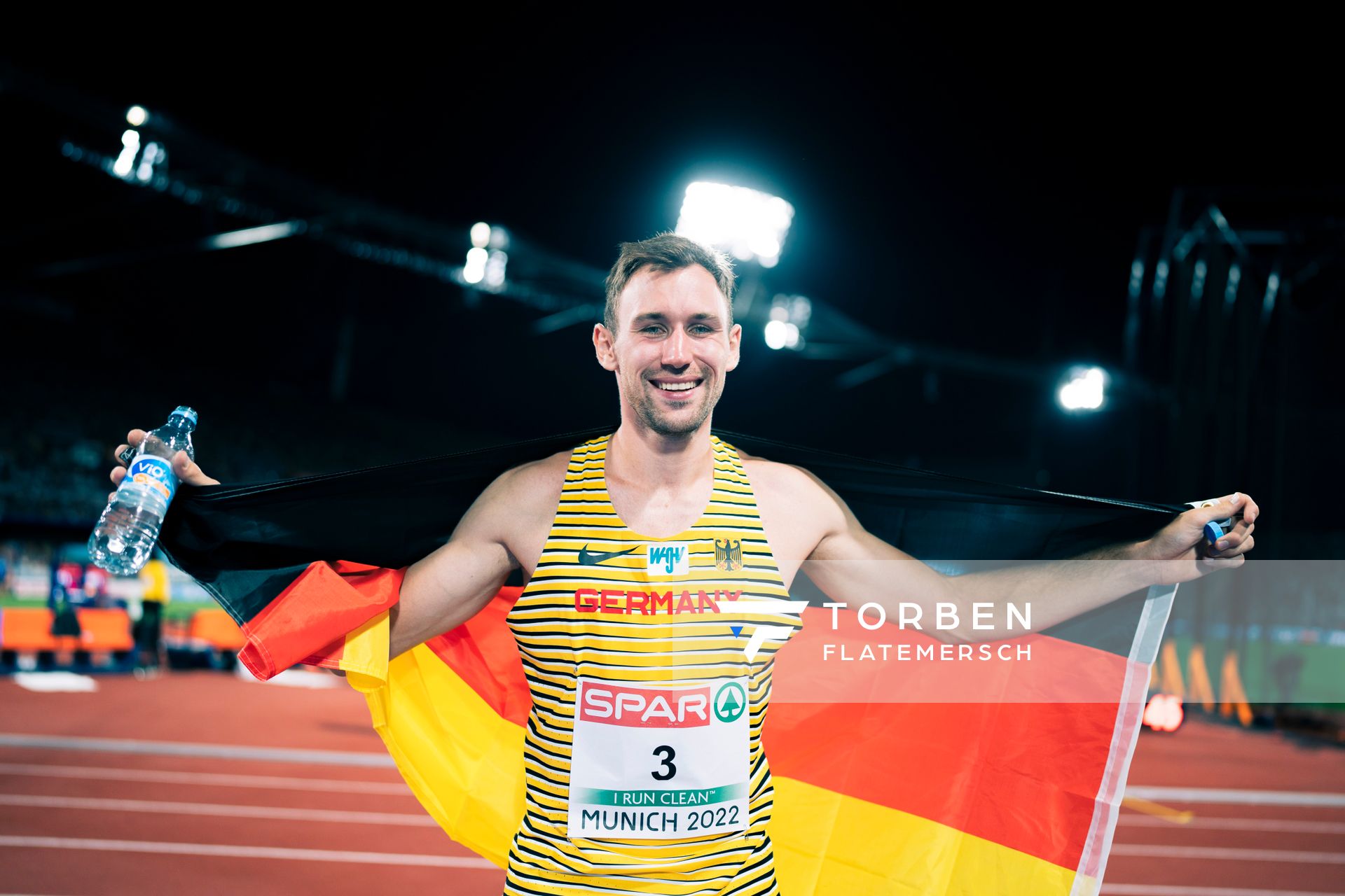 Niklas Kaul (GER) am 16.08.2022 bei den Leichtathletik-Europameisterschaften in Muenchen