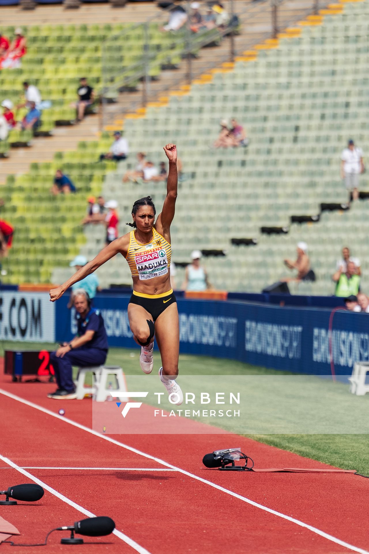 Jessie Maduka (GER) am 17.08.2022 bei den Leichtathletik-Europameisterschaften in Muenchen