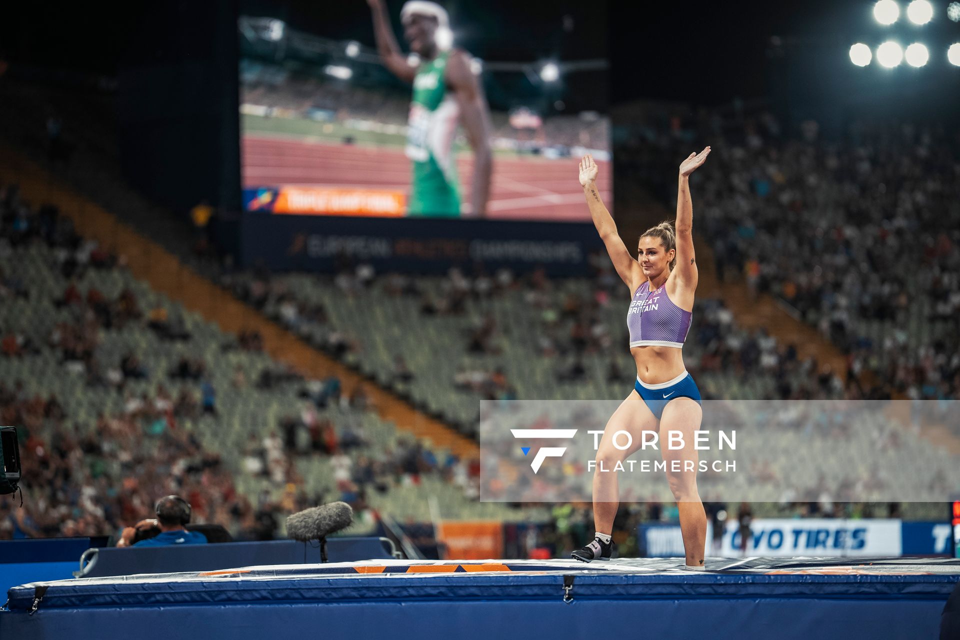 Molly Caudery (GBR) am 17.08.2022 bei den Leichtathletik-Europameisterschaften in Muenchen