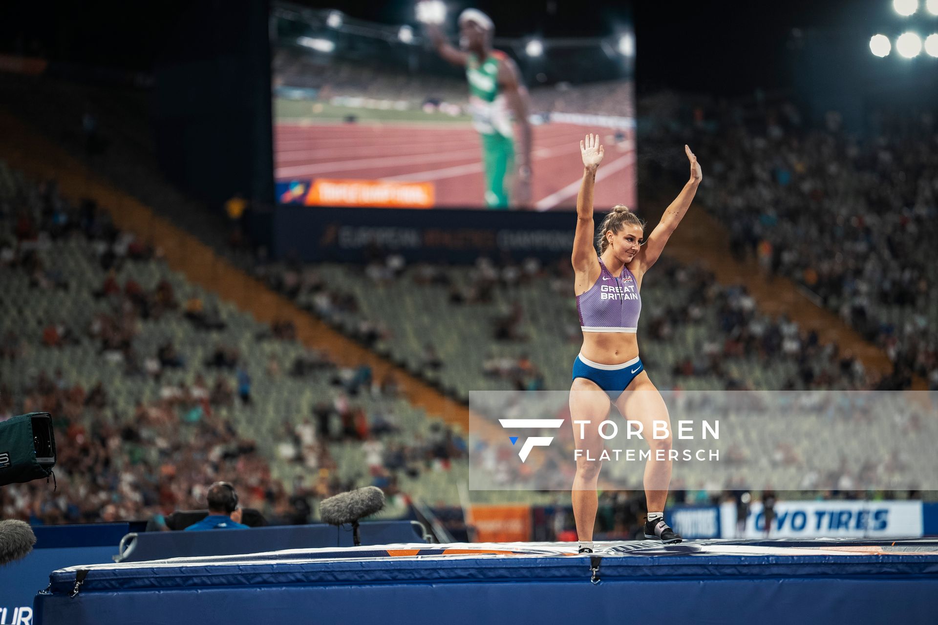 Molly Caudery (GBR) am 17.08.2022 bei den Leichtathletik-Europameisterschaften in Muenchen