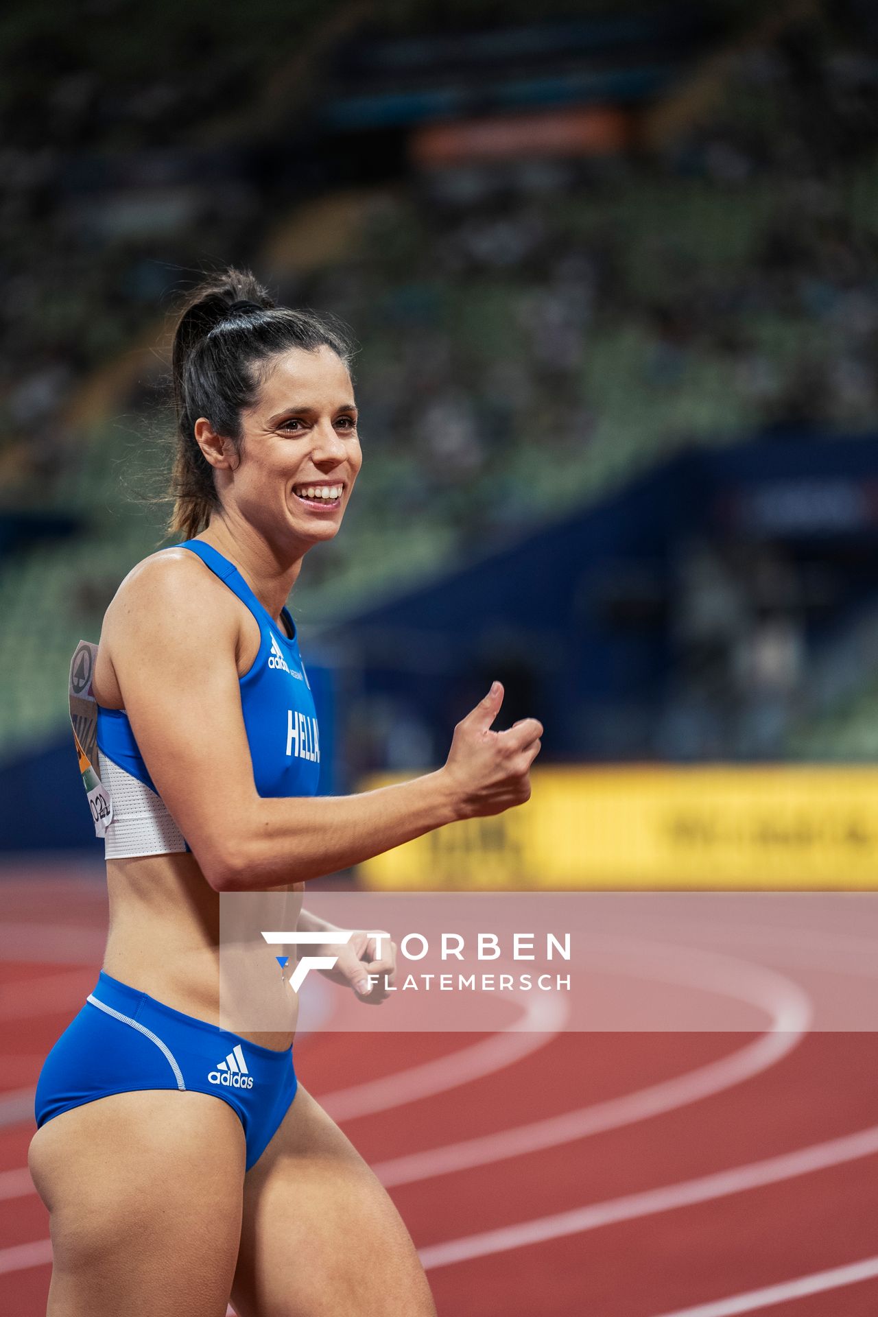 Aikaterini Stefanidi (GRE) am 17.08.2022 bei den Leichtathletik-Europameisterschaften in Muenchen