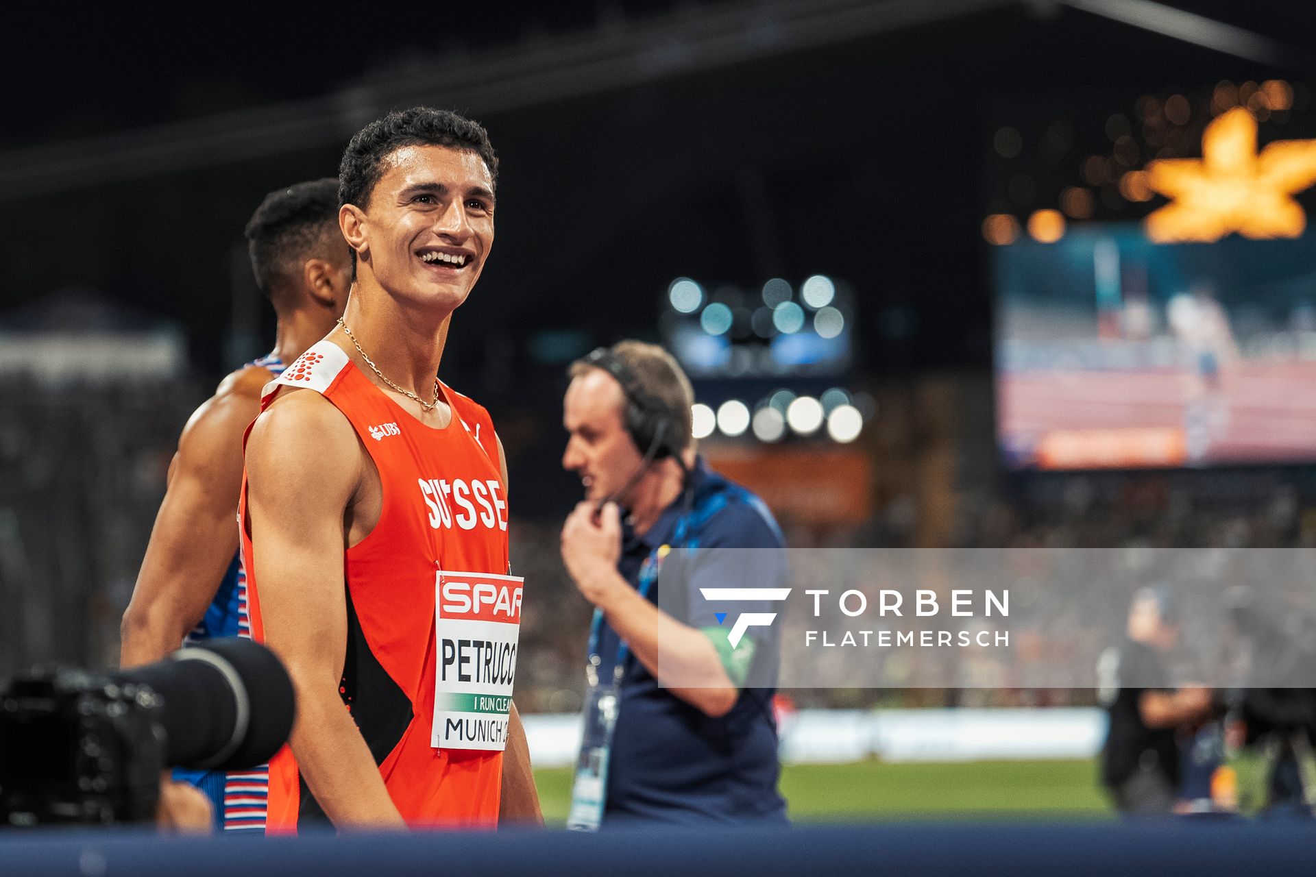 Ricky Petrucciani (SUI) am 17.08.2022 bei den Leichtathletik-Europameisterschaften in Muenchen