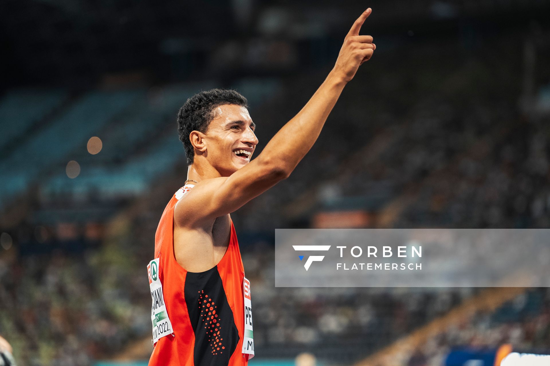 Ricky Petrucciani (SUI) am 17.08.2022 bei den Leichtathletik-Europameisterschaften in Muenchen