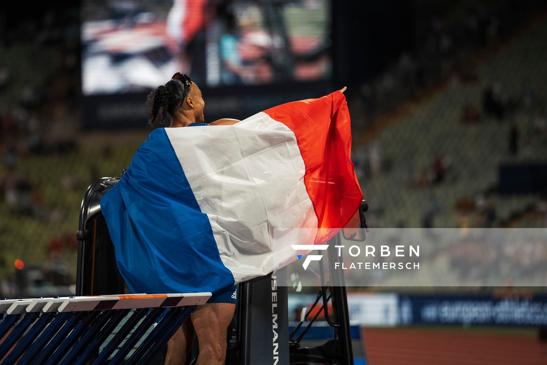 Pascal Martinot-Lagarde (FRA) gewinnt Silber ueber 110m Huerden am 17.08.2022 bei den Leichtathletik-Europameisterschaften in Muenchen