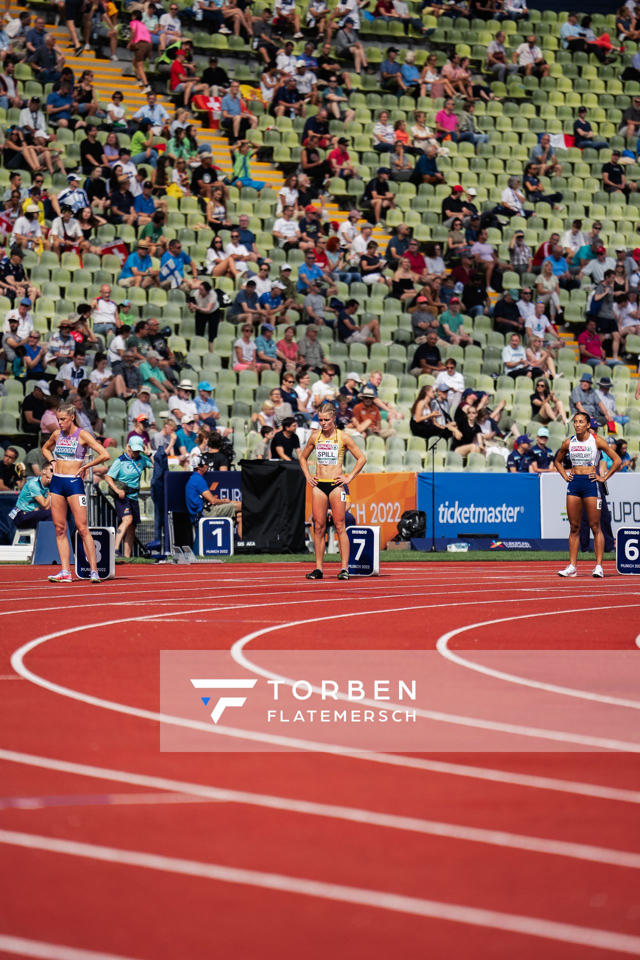 Tanja Spill (GER) am 18.08.2022 bei den Leichtathletik-Europameisterschaften in Muenchen