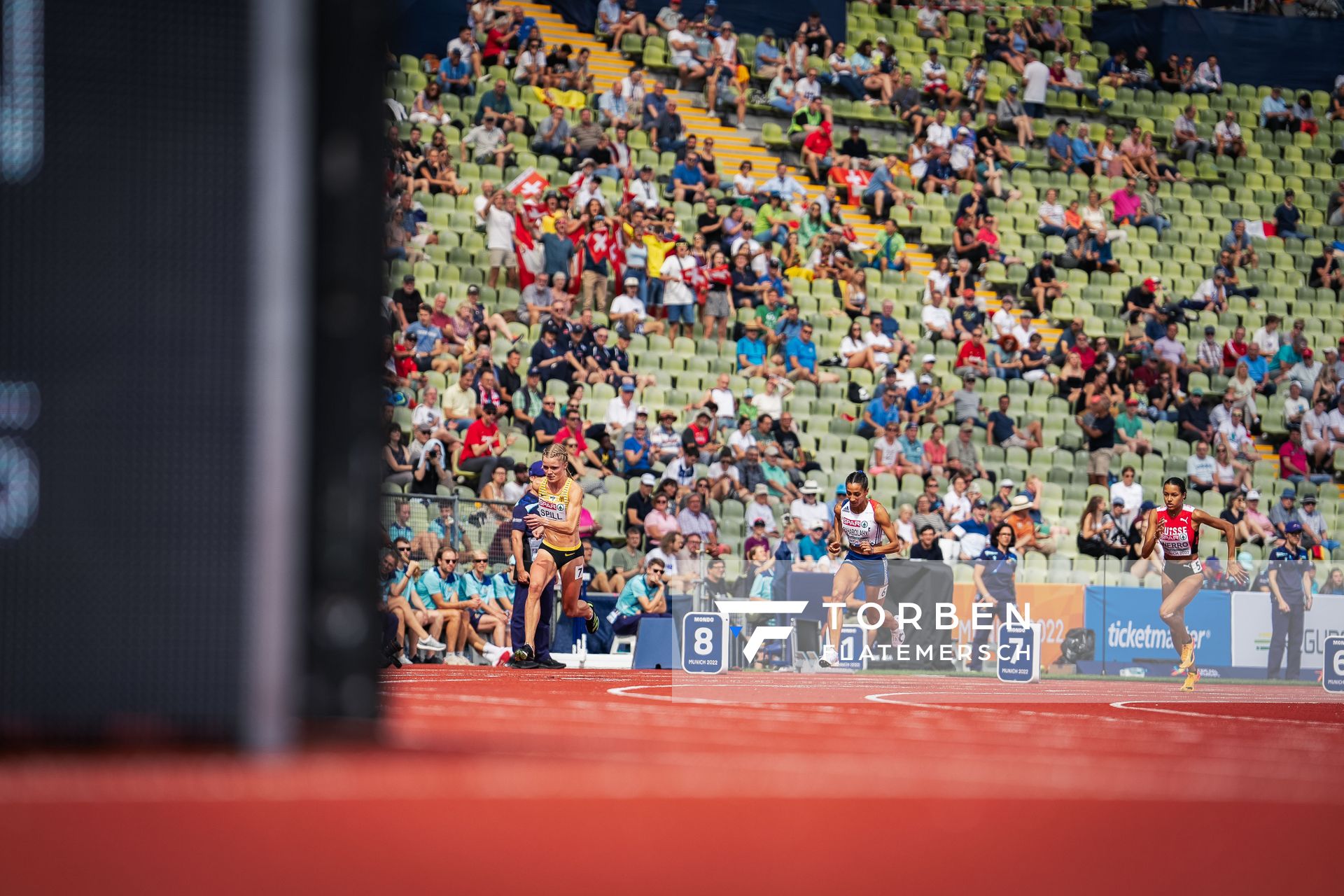 Tanja Spill (GER) am 18.08.2022 bei den Leichtathletik-Europameisterschaften in Muenchen