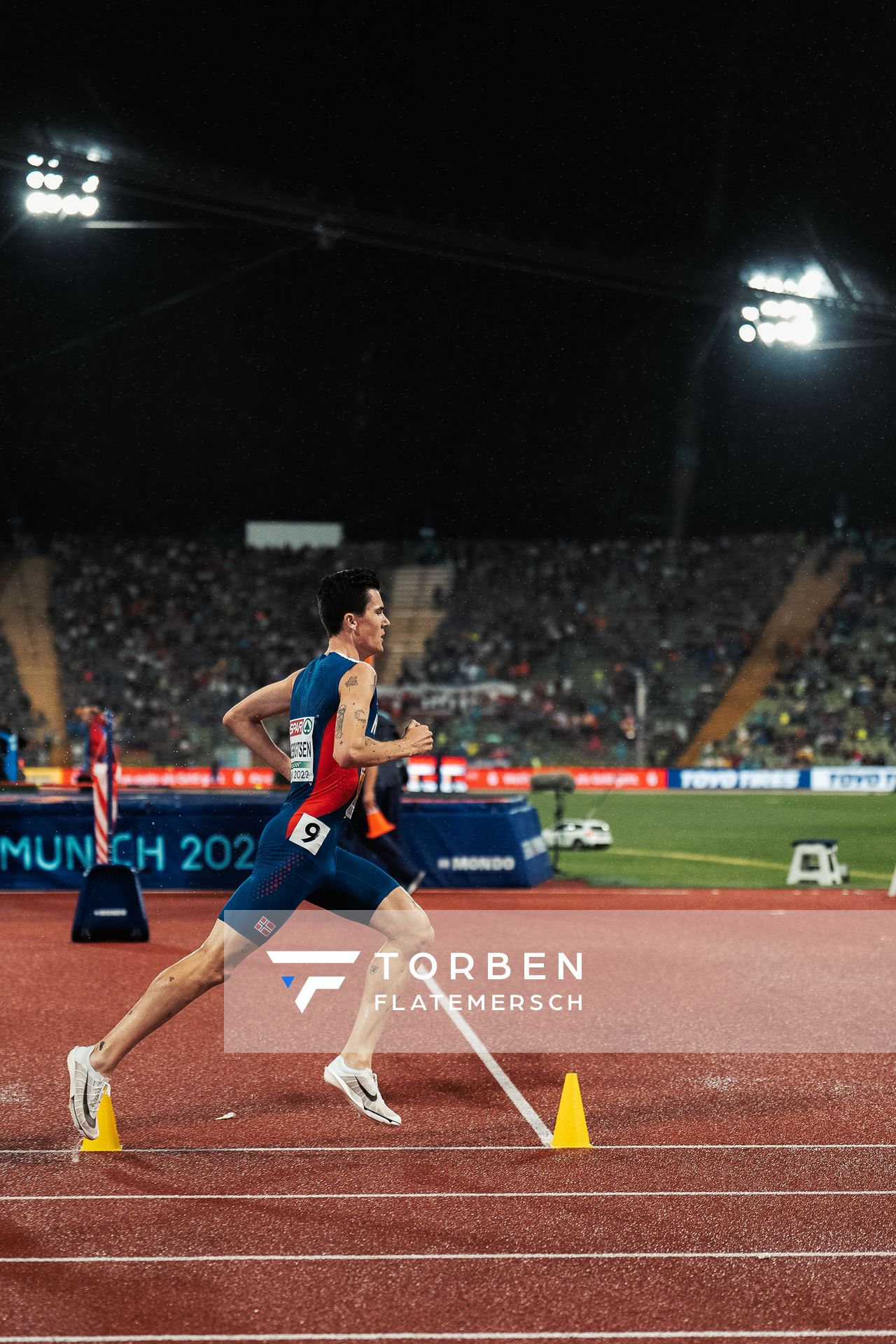 Jakob Ingebrigtsen (NOR) am 18.08.2022 bei den Leichtathletik-Europameisterschaften in Muenchen