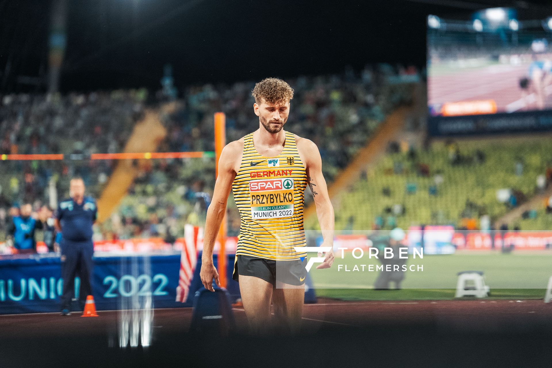 Mateusz Przybylko (GER) am 18.08.2022 bei den Leichtathletik-Europameisterschaften in Muenchen