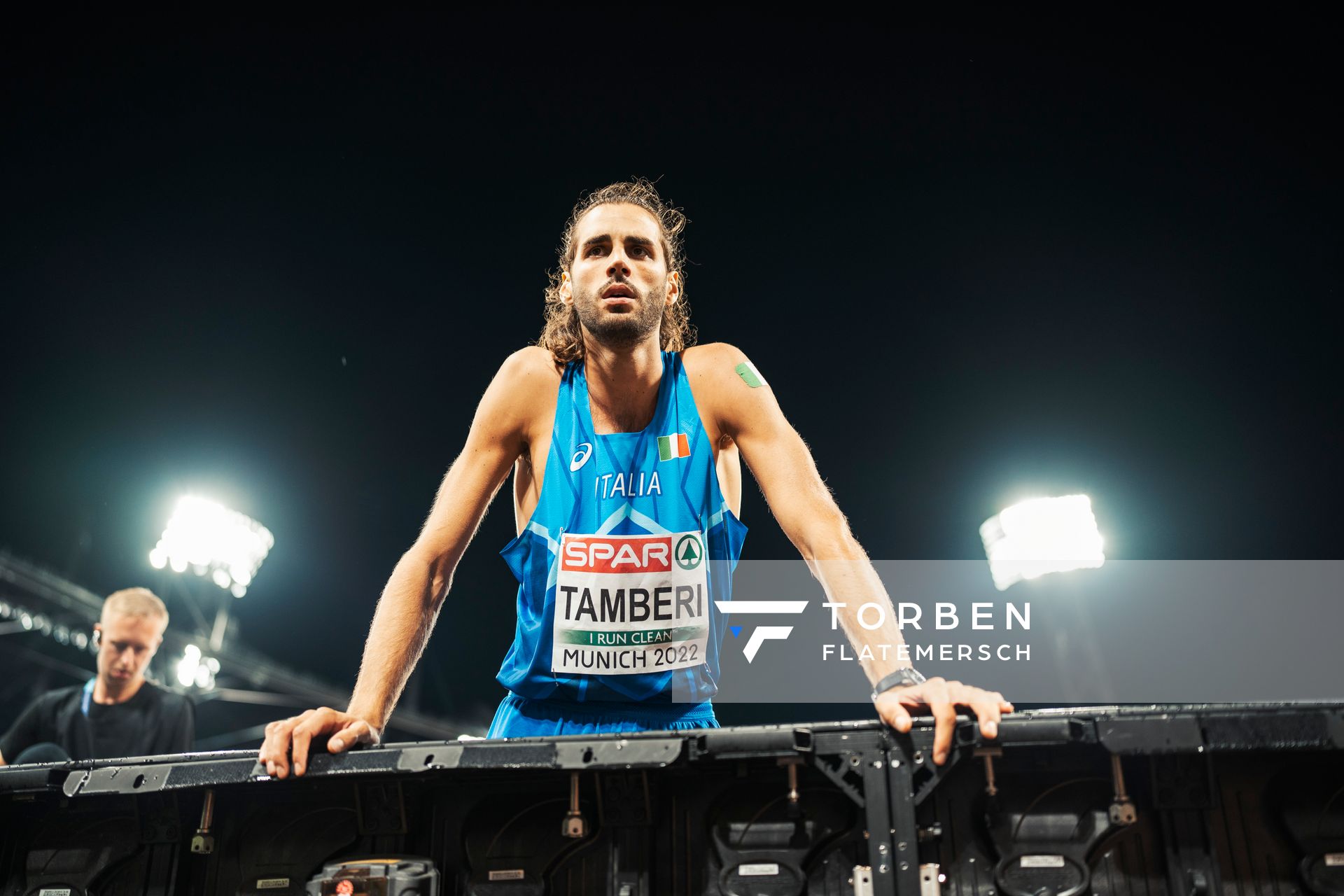 Gianmarco Tamberi (ITA) im Hochsprung am 18.08.2022 bei den Leichtathletik-Europameisterschaften in Muenchen