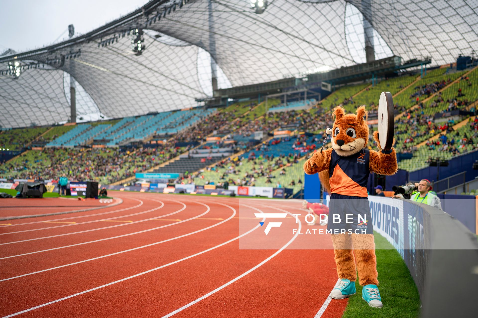 Gfreidi macht Stimmung am 19.08.2022 bei den Leichtathletik-Europameisterschaften in Muenchen