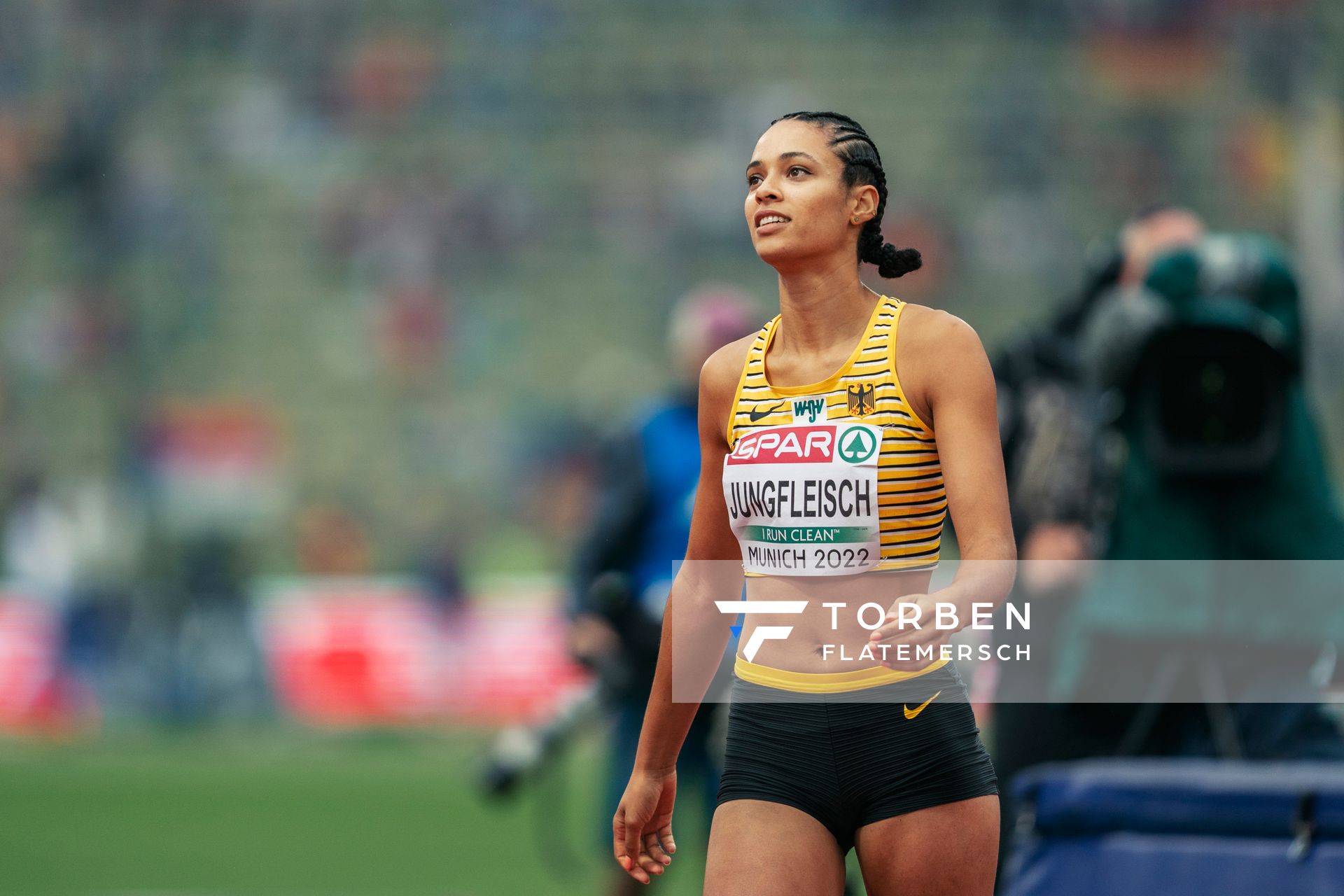 Marie-Laurence Jungfleisch (GER) am 19.08.2022 bei den Leichtathletik-Europameisterschaften in Muenchen