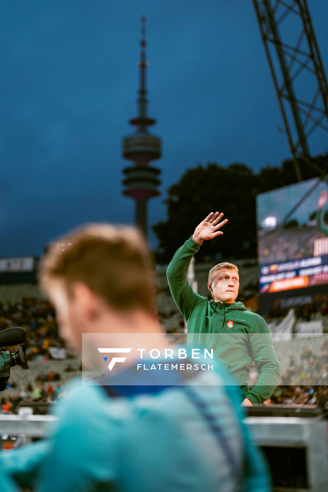 Mykolas Alekna (LTU) im Finale Diskus am 19.08.2022 bei den Leichtathletik-Europameisterschaften in Muenchen