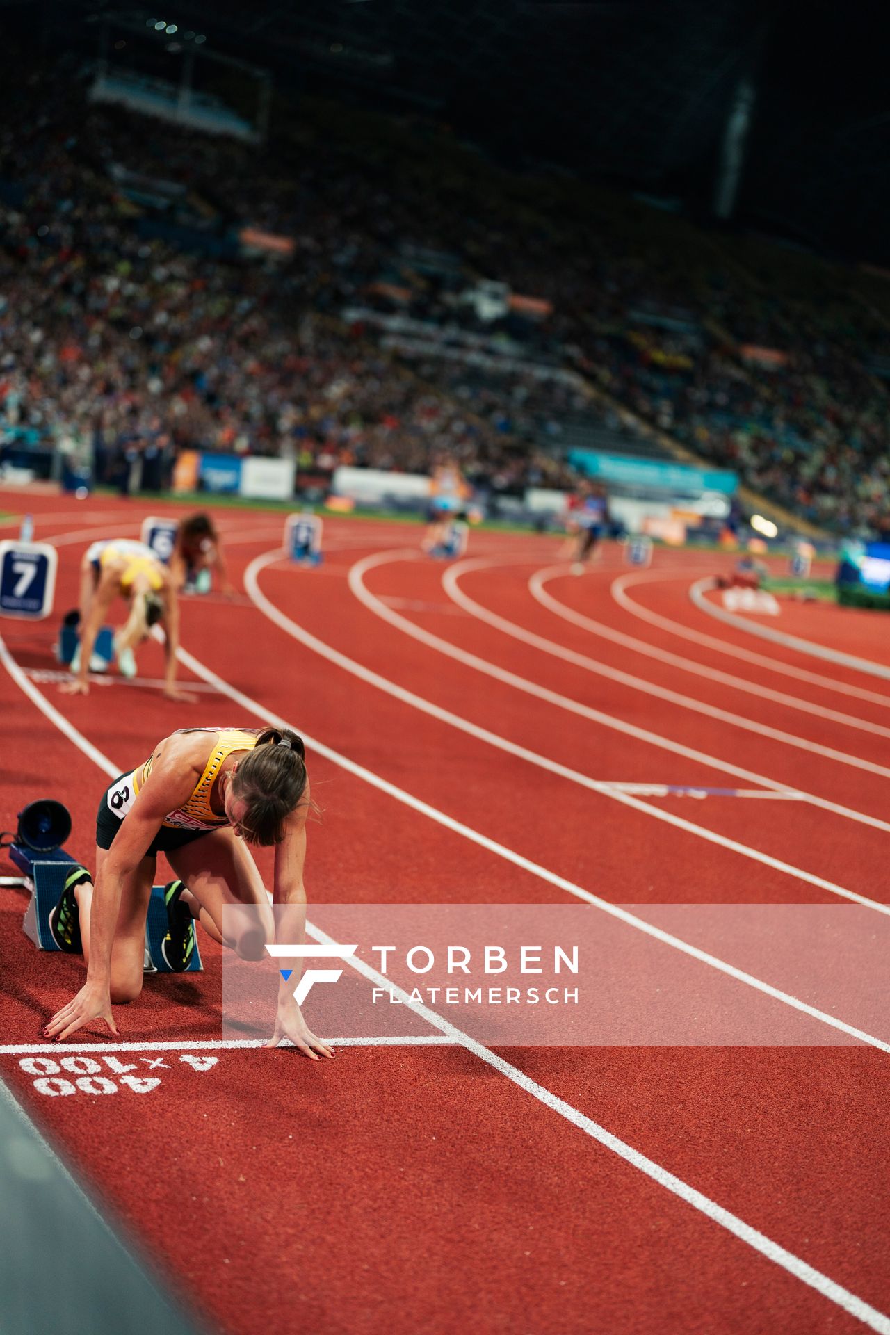 Carolina Krafzik (GER) im Dreisprung Finale am 19.08.2022 bei den Leichtathletik-Europameisterschaften in Muenchen