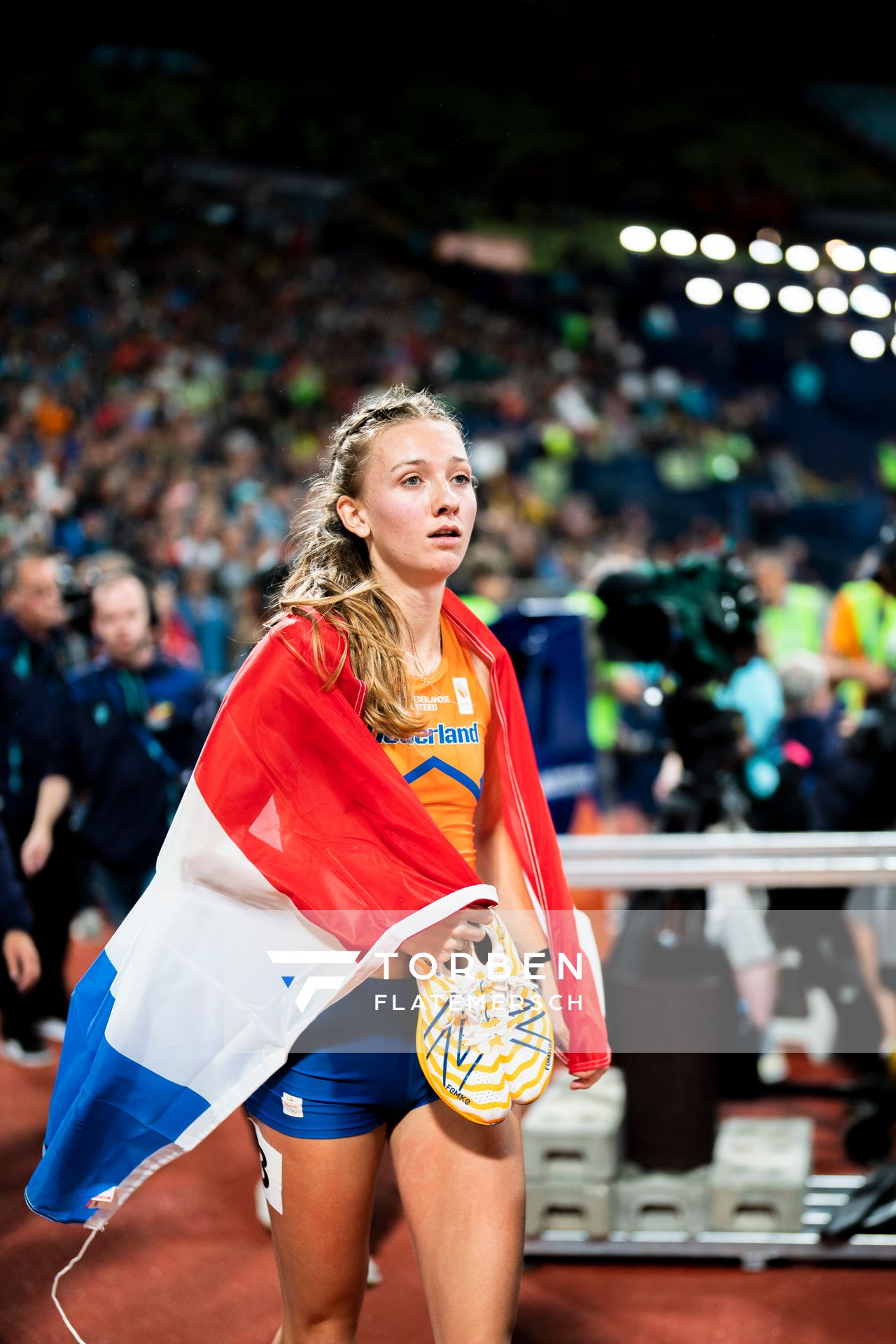 Femke Bol (NED) am 19.08.2022 bei den Leichtathletik-Europameisterschaften in Muenchen