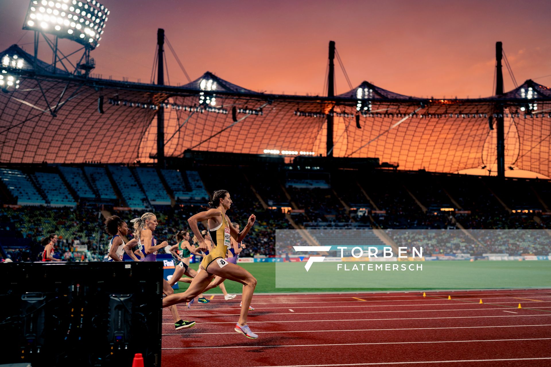 Christina Hering (GER) im 800m Finale am 20.08.2022 bei den Leichtathletik-Europameisterschaften in Muenchen