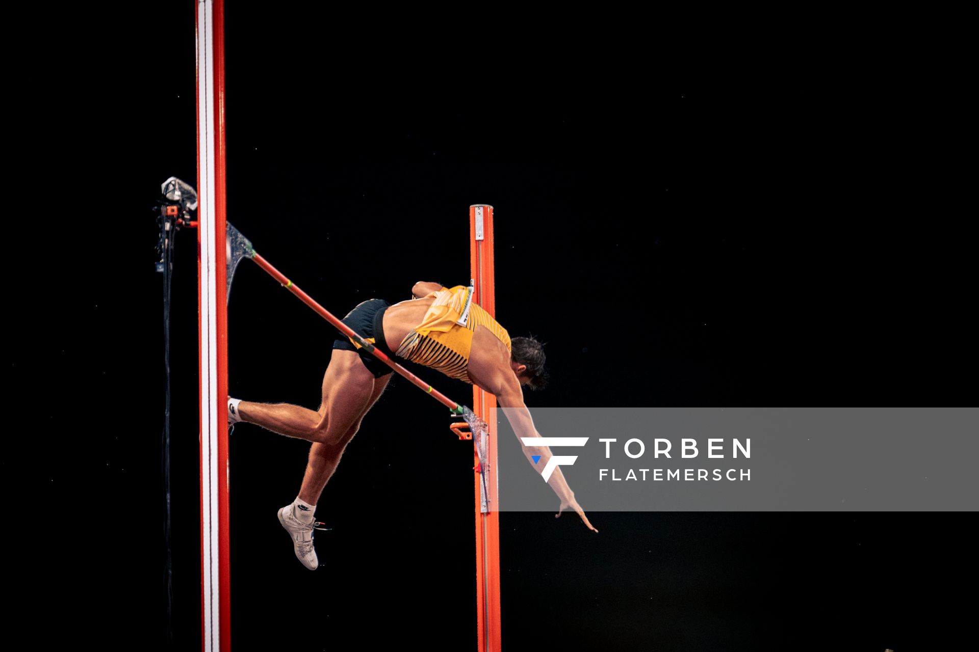 Oleg Zernikel (GER) beim Stabhochsprung am 20.08.2022 bei den Leichtathletik-Europameisterschaften in Muenchen