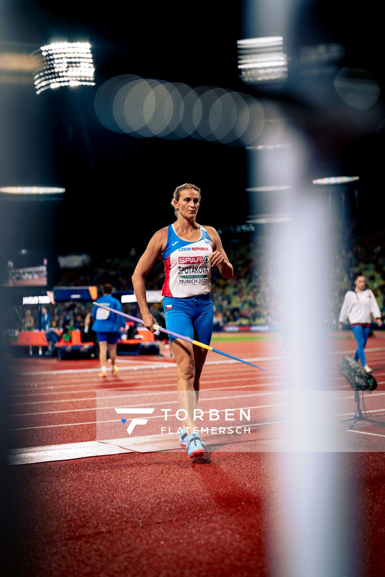 Barbora Spotakova (CZE) beim Speerwurf am 20.08.2022 bei den Leichtathletik-Europameisterschaften in Muenchen