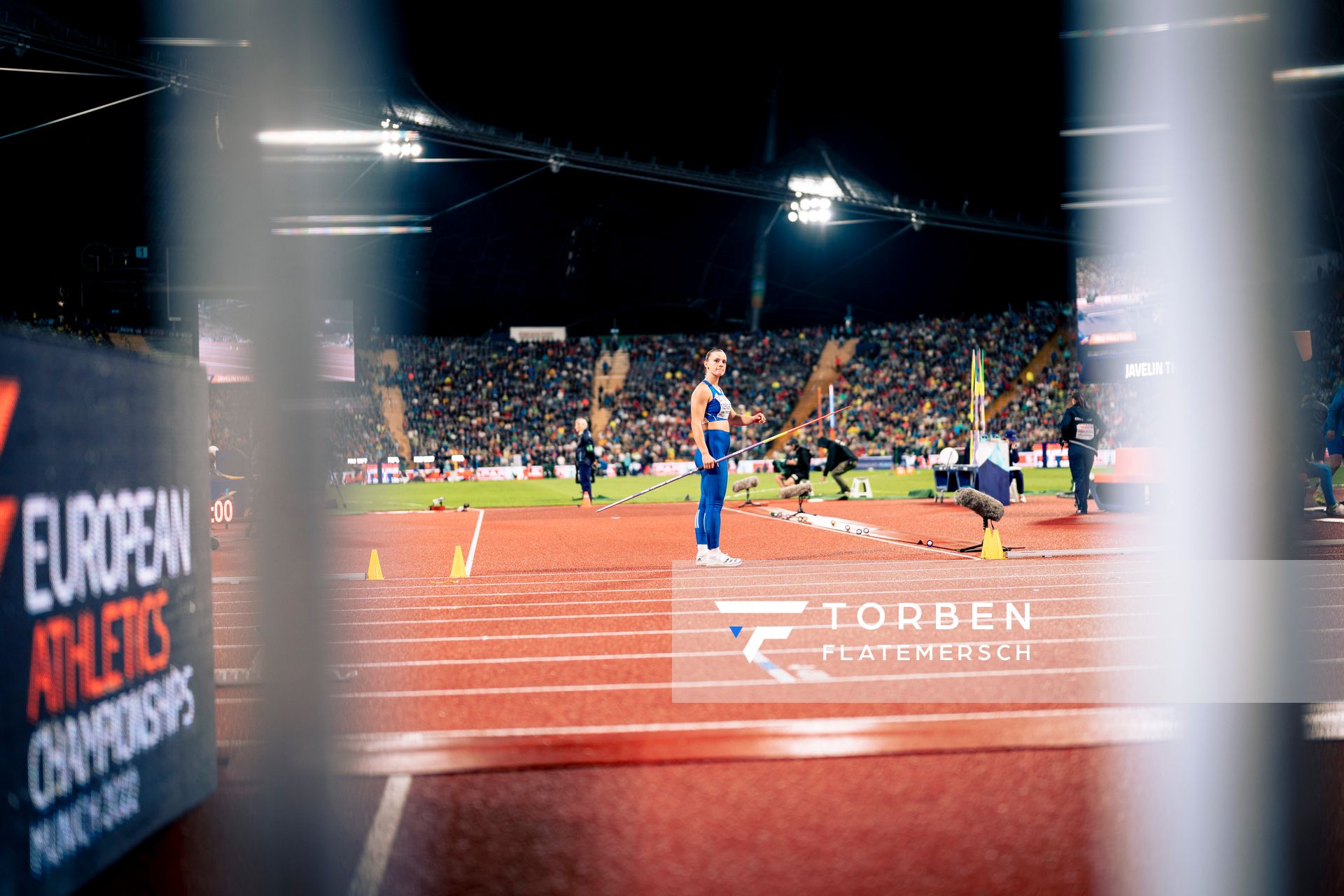 Elina Tzengko (GRE) beim Sperrwerfen am 20.08.2022 bei den Leichtathletik-Europameisterschaften in Muenchen