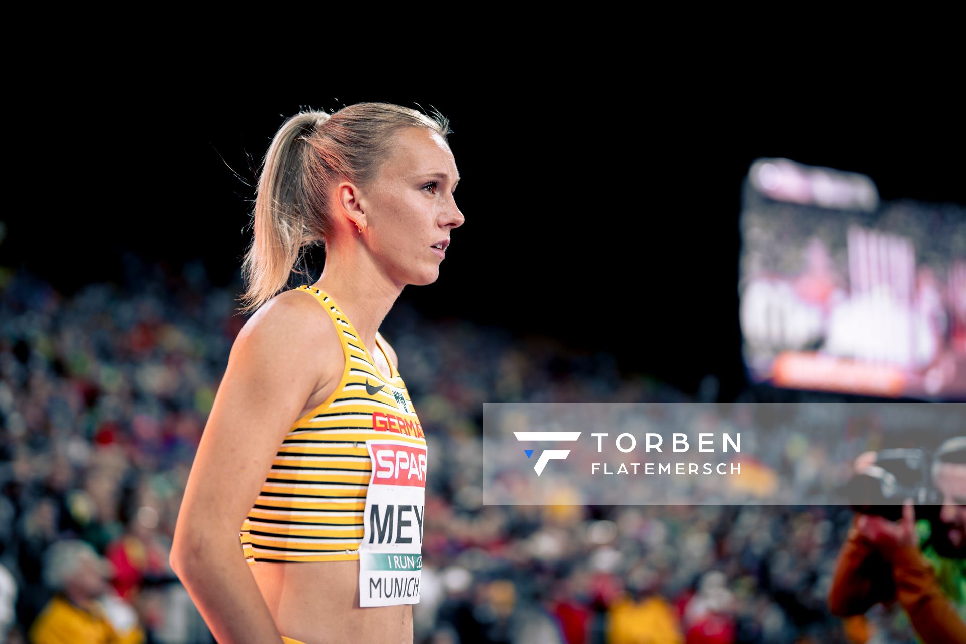 Lea Meyer (GER) am 20.08.2022 bei den Leichtathletik-Europameisterschaften in Muenchen