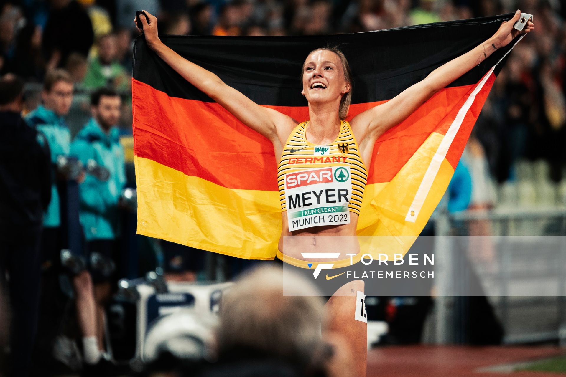 Lea Meyer (GER) am 20.08.2022 bei den Leichtathletik-Europameisterschaften in Muenchen