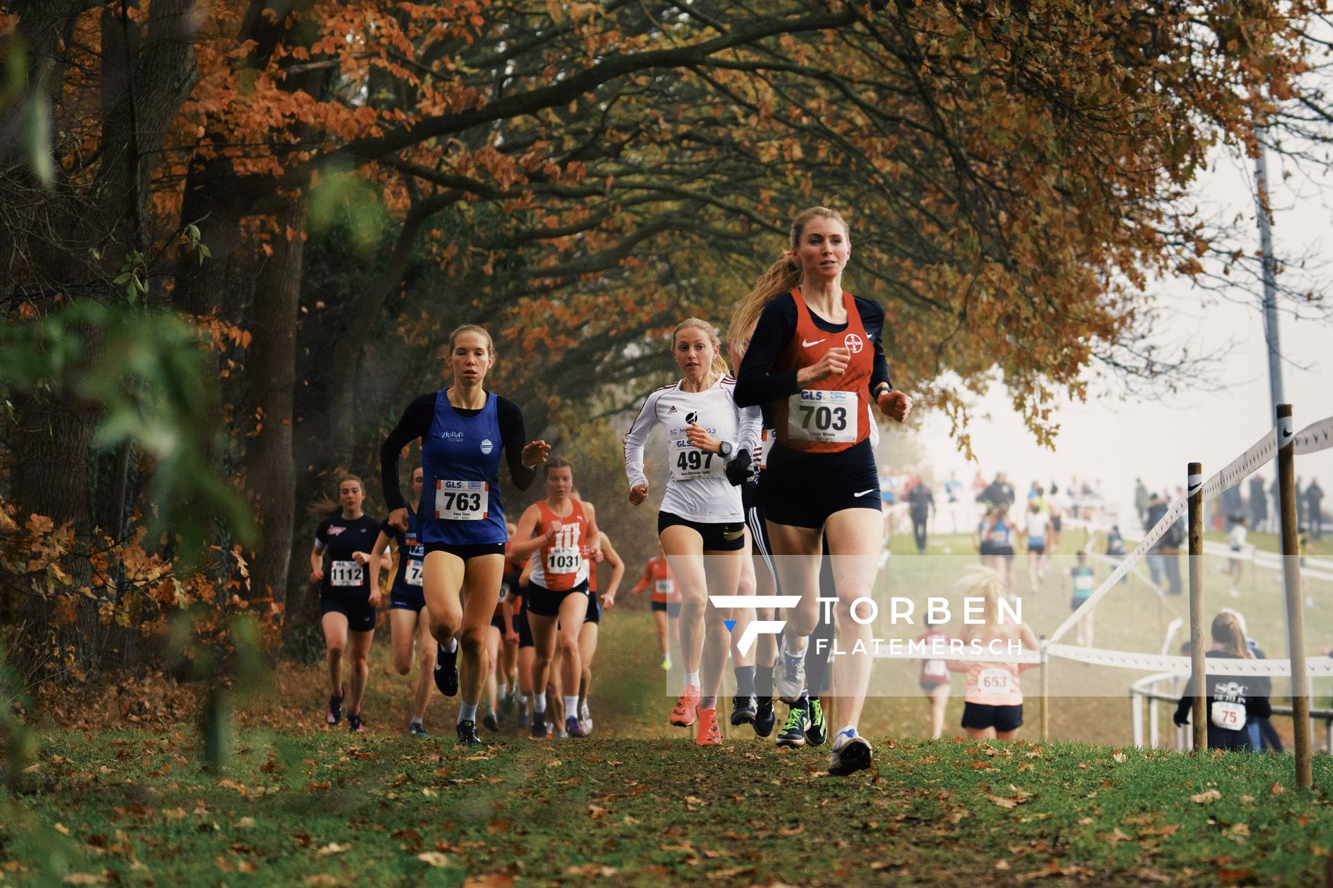 Ann-Christin Opitz (NI/ SC Melle 03) am 26.11.2022  waehrend den deutschen Crosslauf-Meisterschaften auf Sportanlage an der Ringstrasse in Loeningen