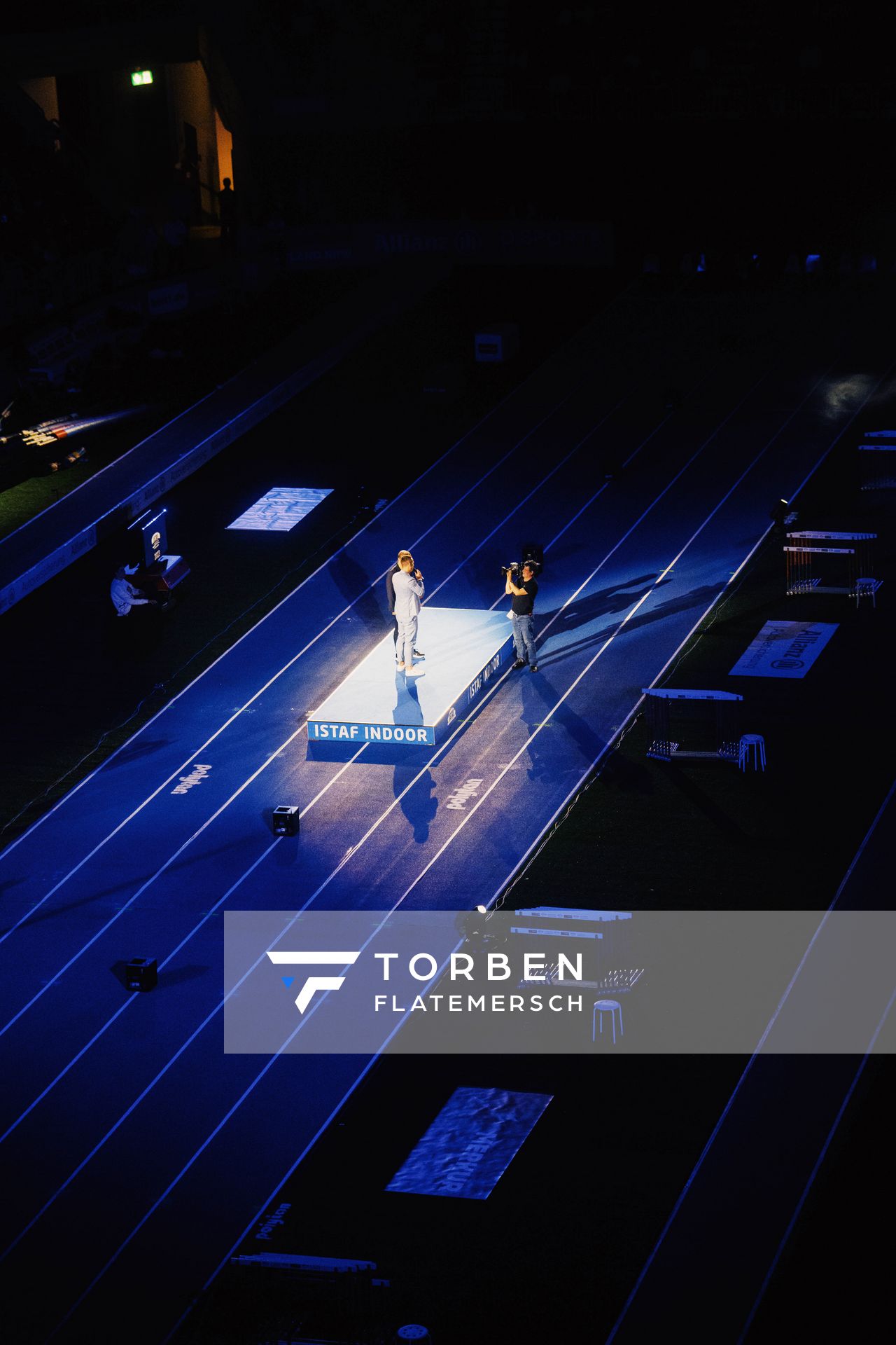 Erröffnung durch Florian Michael Weber am 29.01.2023 beim ISTAF Indoor im PSD Bank Dome in Duesseldorf