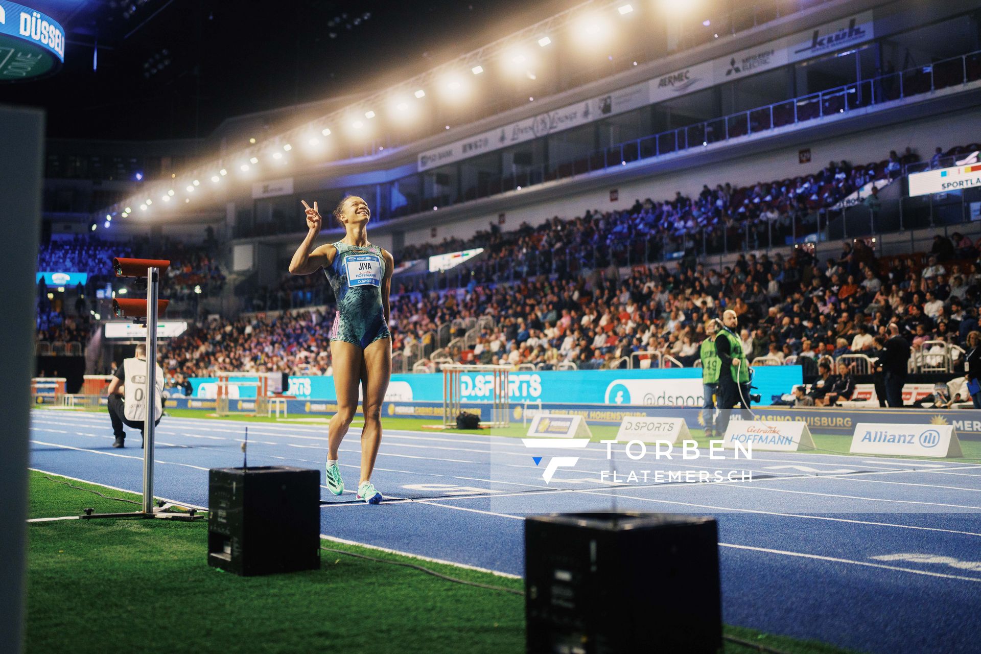 Tasa Jiya (NED) am 29.01.2023 beim ISTAF Indoor im PSD Bank Dome in Duesseldorf