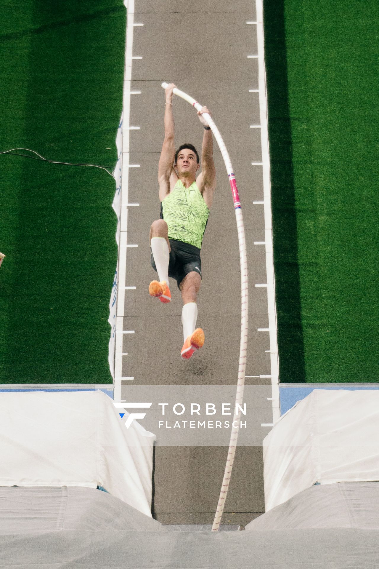 KC Lightfoot (USA) im Stabhochsprung am 29.01.2023 beim ISTAF Indoor im PSD Bank Dome in Duesseldorf