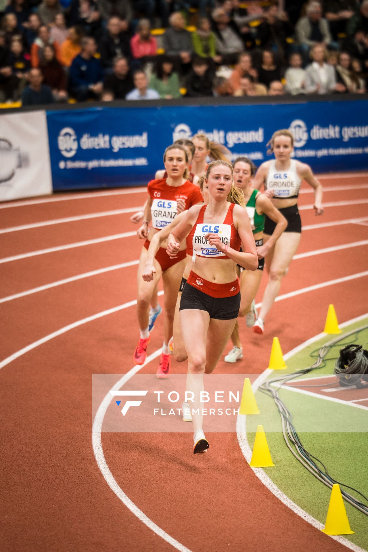 Marie Proepsting (VfL Eintracht Hannover) bei den Deutschen Leichtathletik-Hallenmeisterschaften am 18.02.2023 in der Helmut-Koernig-Halle in Dortmund