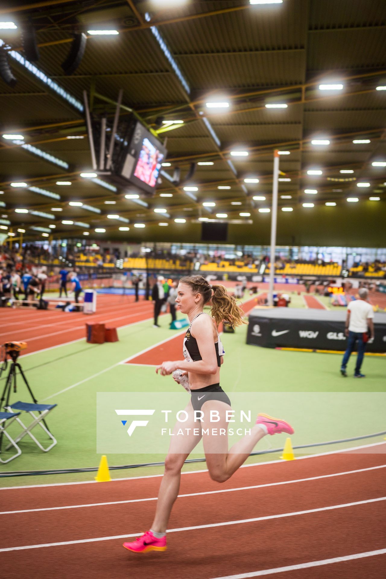 Katharina Trost (LG Stadtwerke Muenchen) bei den Deutschen Leichtathletik-Hallenmeisterschaften am 18.02.2023 in der Helmut-Koernig-Halle in Dortmund