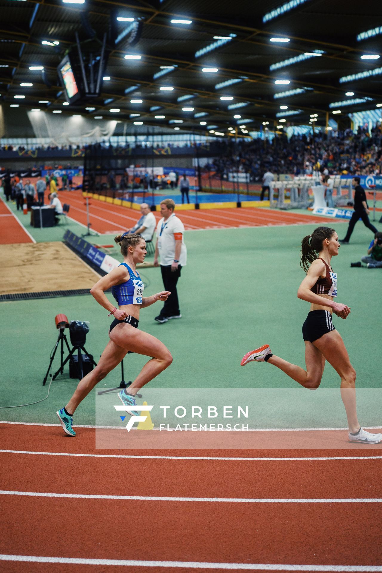 Tanja Spill (LAV Bayer Uerdingen/ Dorm.) bei den Deutschen Leichtathletik-Hallenmeisterschaften am 18.02.2023 in der Helmut-Koernig-Halle in Dortmund