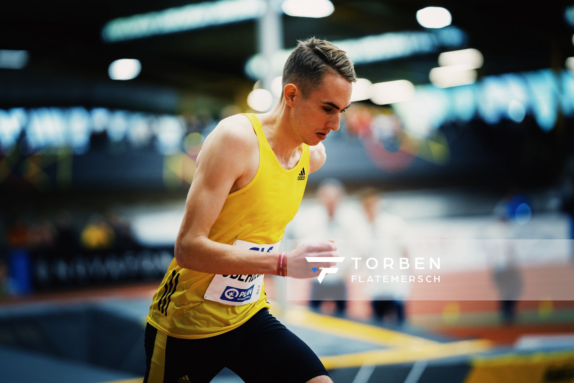 Luis Oberbeck (LG Goettingen) bei den Deutschen Leichtathletik-Hallenmeisterschaften am 18.02.2023 in der Helmut-Koernig-Halle in Dortmund