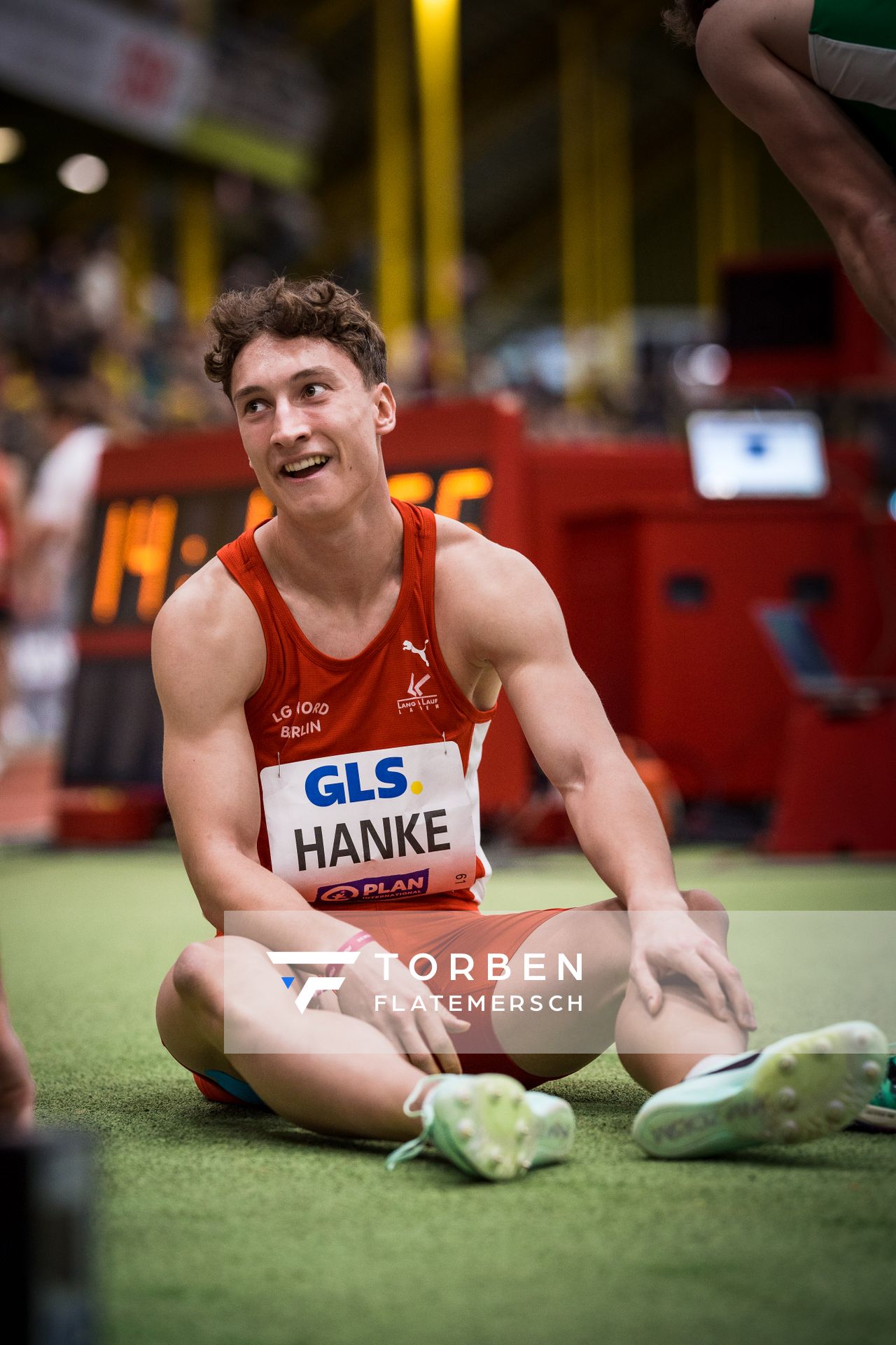 Alexander Hanke (LG Nord Berlin) bei den Deutschen Leichtathletik-Hallenmeisterschaften am 18.02.2023 in der Helmut-Koernig-Halle in Dortmund