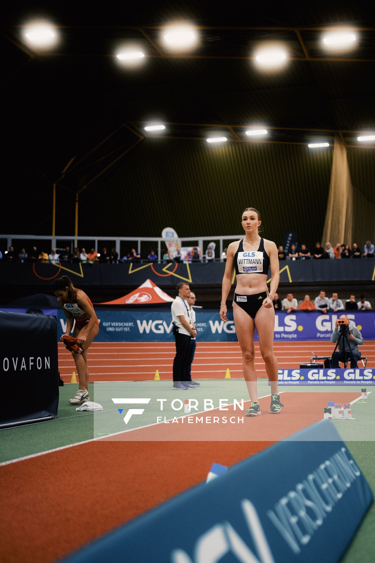 Kira Wittmann (LG Goettingen) bei den Deutschen Leichtathletik-Hallenmeisterschaften am 18.02.2023 in der Helmut-Koernig-Halle in Dortmund