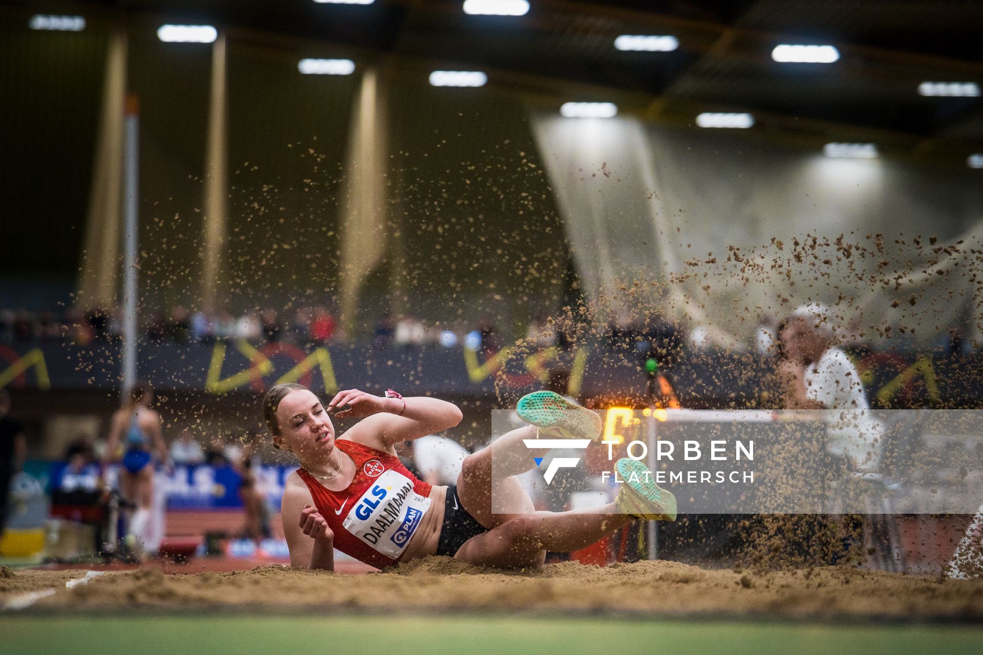 Imke Daalmann (TSV Bayer 04 Leverkusen) bei den Deutschen Leichtathletik-Hallenmeisterschaften am 18.02.2023 in der Helmut-Koernig-Halle in Dortmund