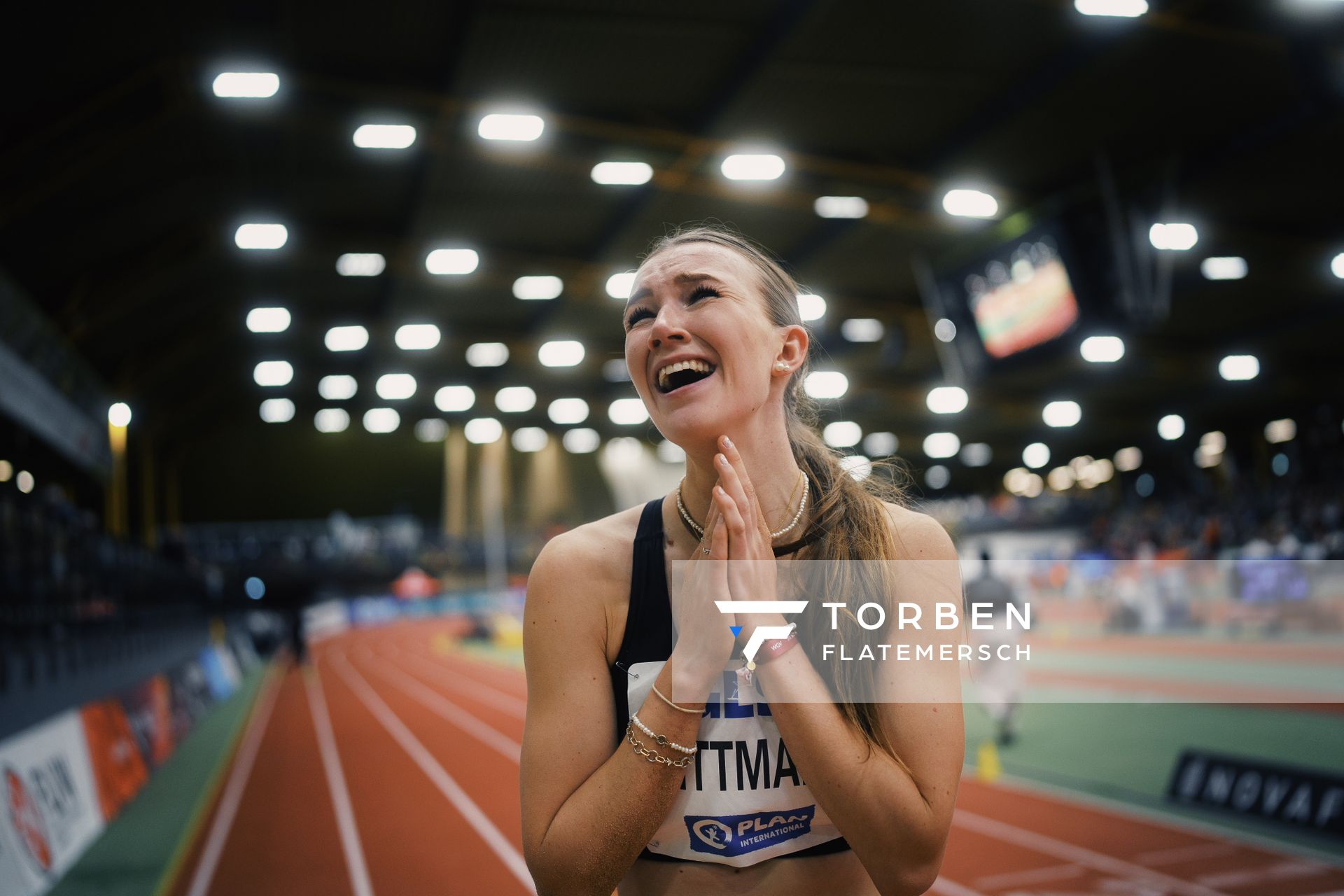 Kira Wittmann (LG Goettingen) bei den Deutschen Leichtathletik-Hallenmeisterschaften am 18.02.2023 in der Helmut-Koernig-Halle in Dortmund