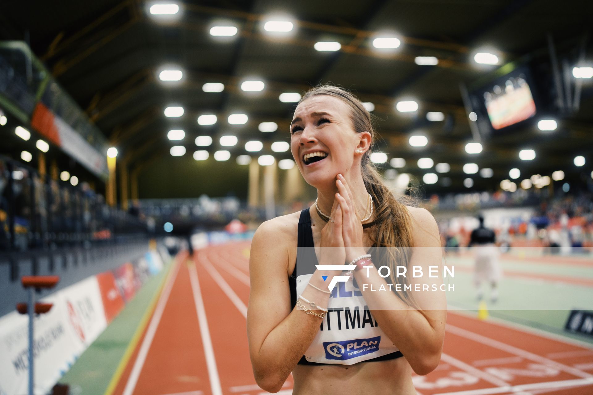 Kira Wittmann (LG Goettingen) bei den Deutschen Leichtathletik-Hallenmeisterschaften am 18.02.2023 in der Helmut-Koernig-Halle in Dortmund