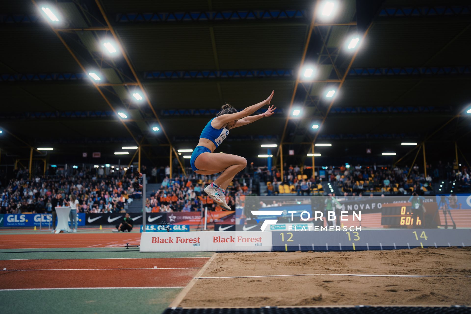 Maria Purtsa (LAC Erdgas Chemnitz) bei den Deutschen Leichtathletik-Hallenmeisterschaften am 18.02.2023 in der Helmut-Koernig-Halle in Dortmund